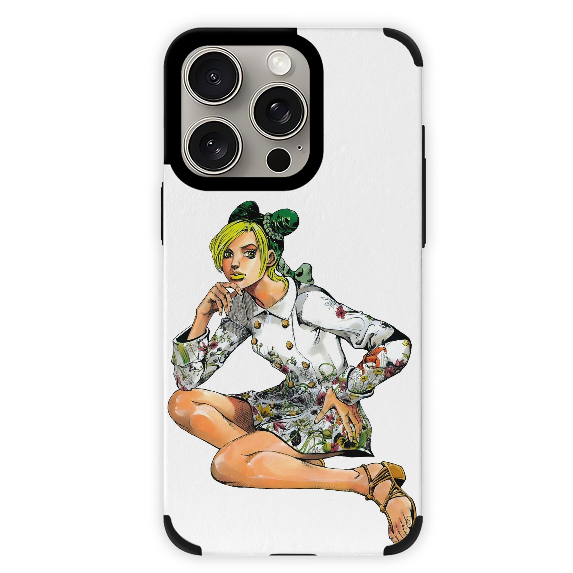（画像用） "ジョジョの奇妙な冒険 くうじょう ジョリーン JoJo's Bizarre Adventure Jolyne Cujoh " 【iPhone15ProMax対応】 PUレザー スマホケース 耐衝撃＆黄変防止