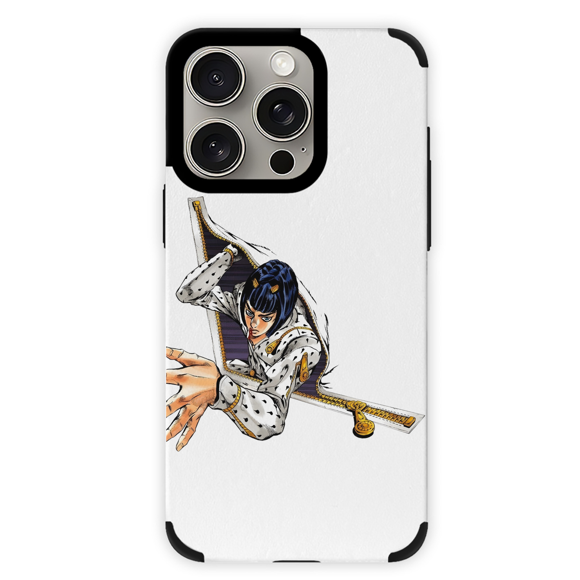 （画像用） ジョジョの奇妙な冒険 ブローノ?ブチャラティ JoJo's Bizarre Adventure Bruno Bucciarati 【iPhone15ProMax対応】 PUレザー スマホケース 耐衝撃＆黄変防止