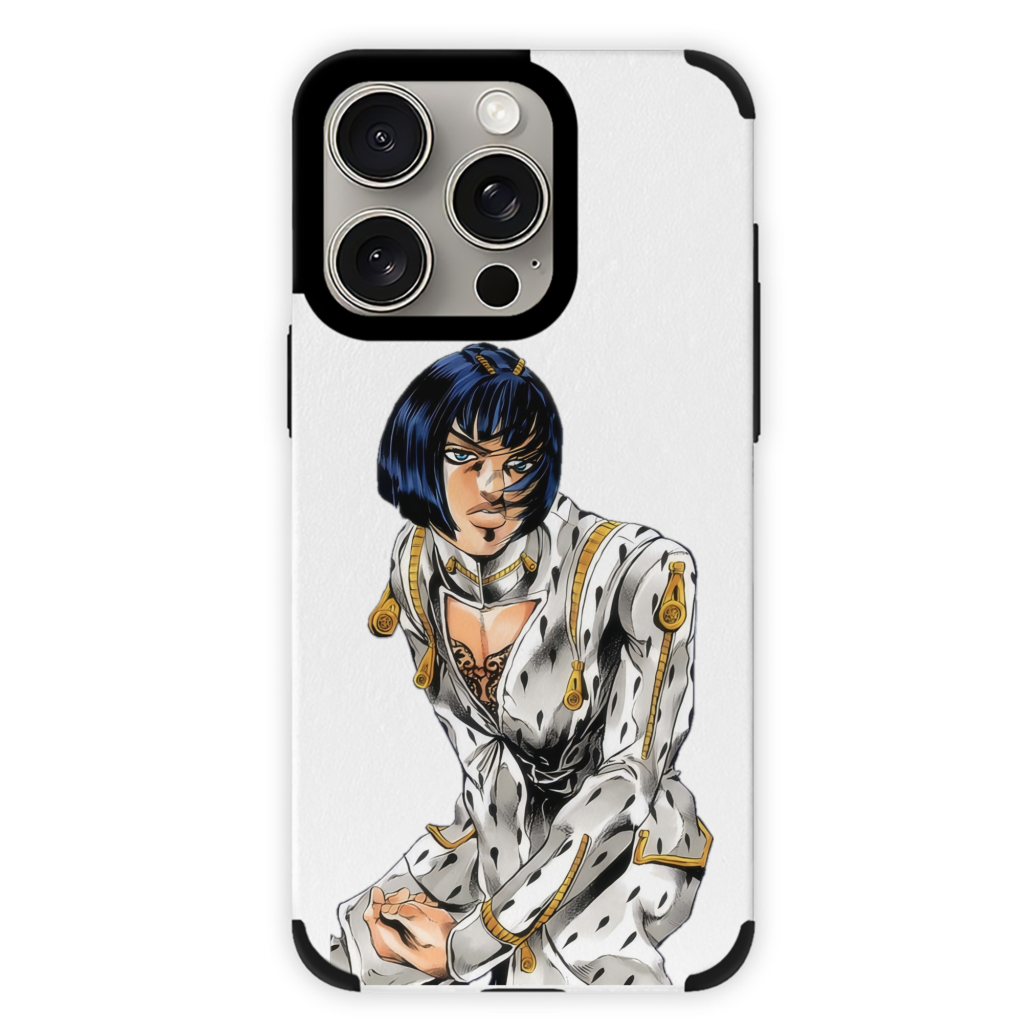 （画像用） ジョジョの奇妙な冒険 ブローノ?ブチャラティ JoJo's Bizarre Adventure Bruno Bucciarati 【iPhone15ProMax対応】 PUレザー スマホケース 耐衝撃＆黄変防止