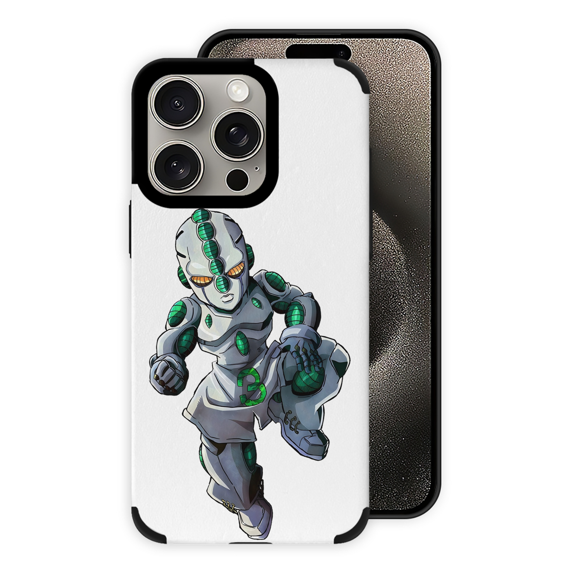 （画像用） ジョジョの奇妙な冒険 広瀨康一 JoJo's Bizarre Adventure Hirose Koichi 【iPhone15ProMax対応】 PUレザー スマホケース 耐衝撃＆黄変防止