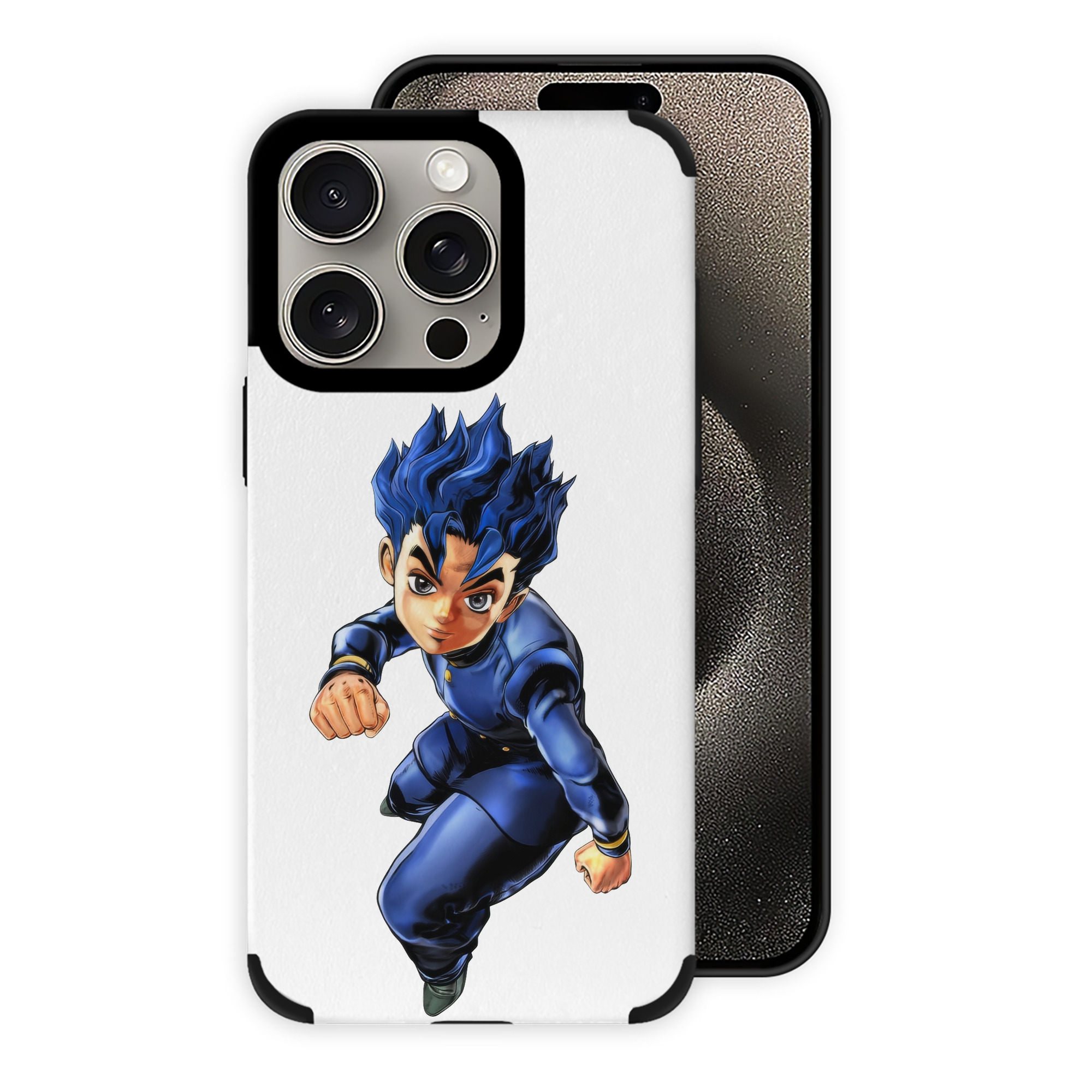 （画像用） ジョジョの奇妙な冒険 広瀨康一 JoJo's Bizarre Adventure Hirose Koichi 【iPhone15ProMax対応】 PUレザー スマホケース 耐衝撃＆黄変防止