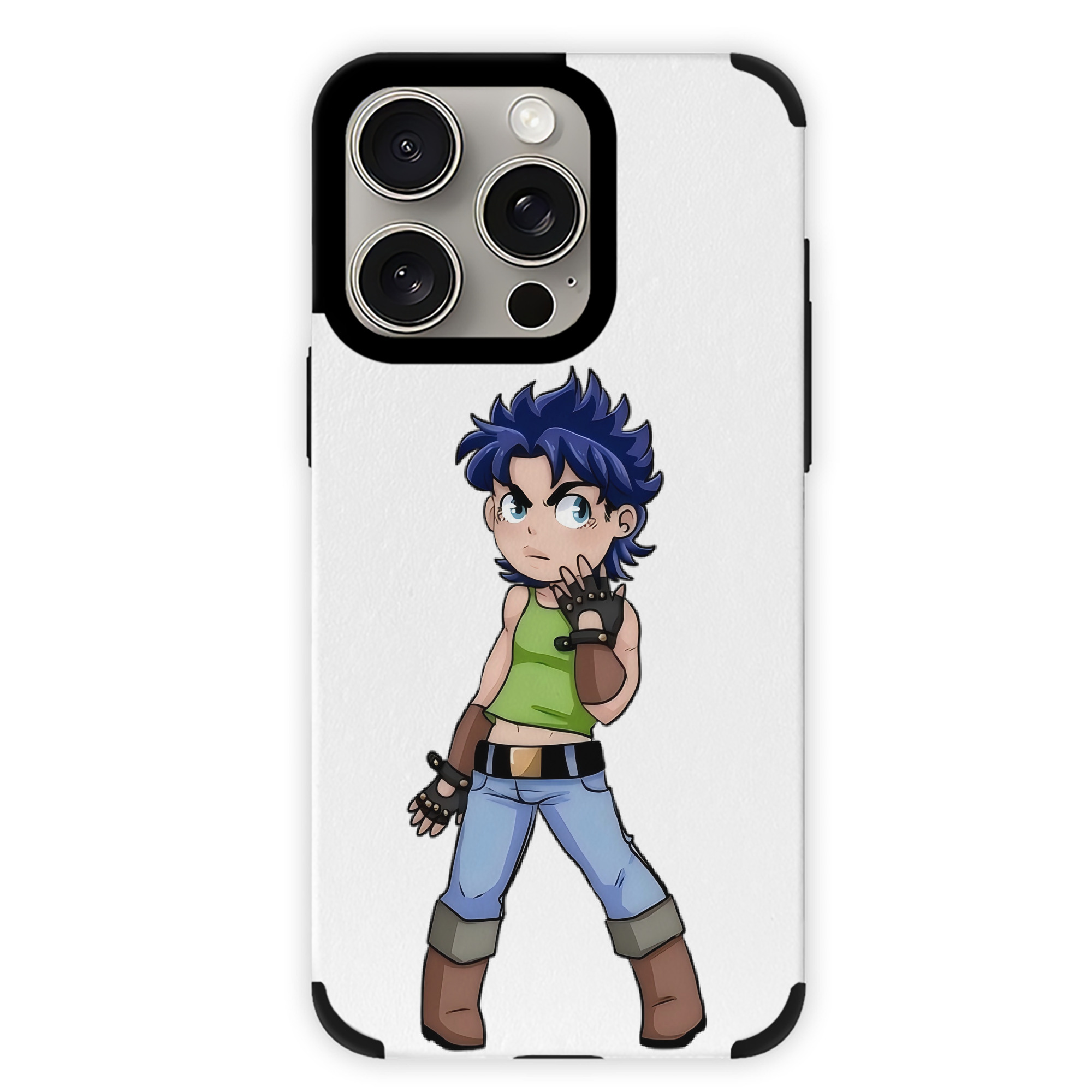 （画像用） ジョジョの奇妙な冒険 広瀨康一 JoJo's Bizarre Adventure Hirose Koichi 【iPhone15ProMax対応】 PUレザー スマホケース 耐衝撃＆黄変防止