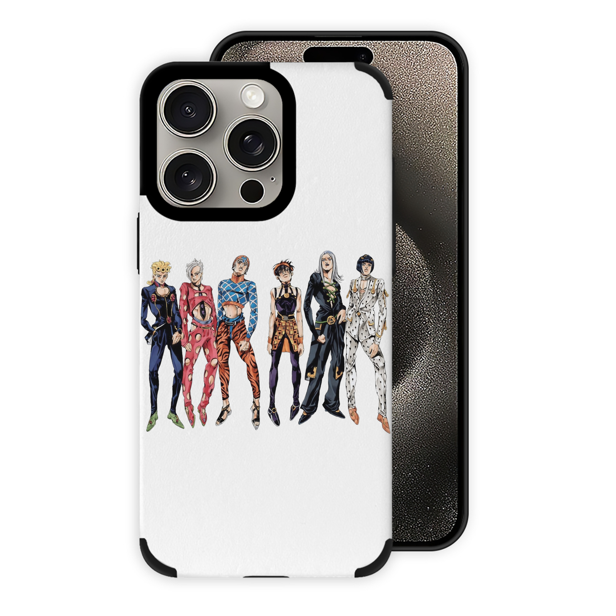 （画像用） ジョジョの奇妙な冒険 JoJo's Bizarre Adventure 【iPhone15ProMax対応】 PUレザー スマホケース 耐衝撃＆黄変防止