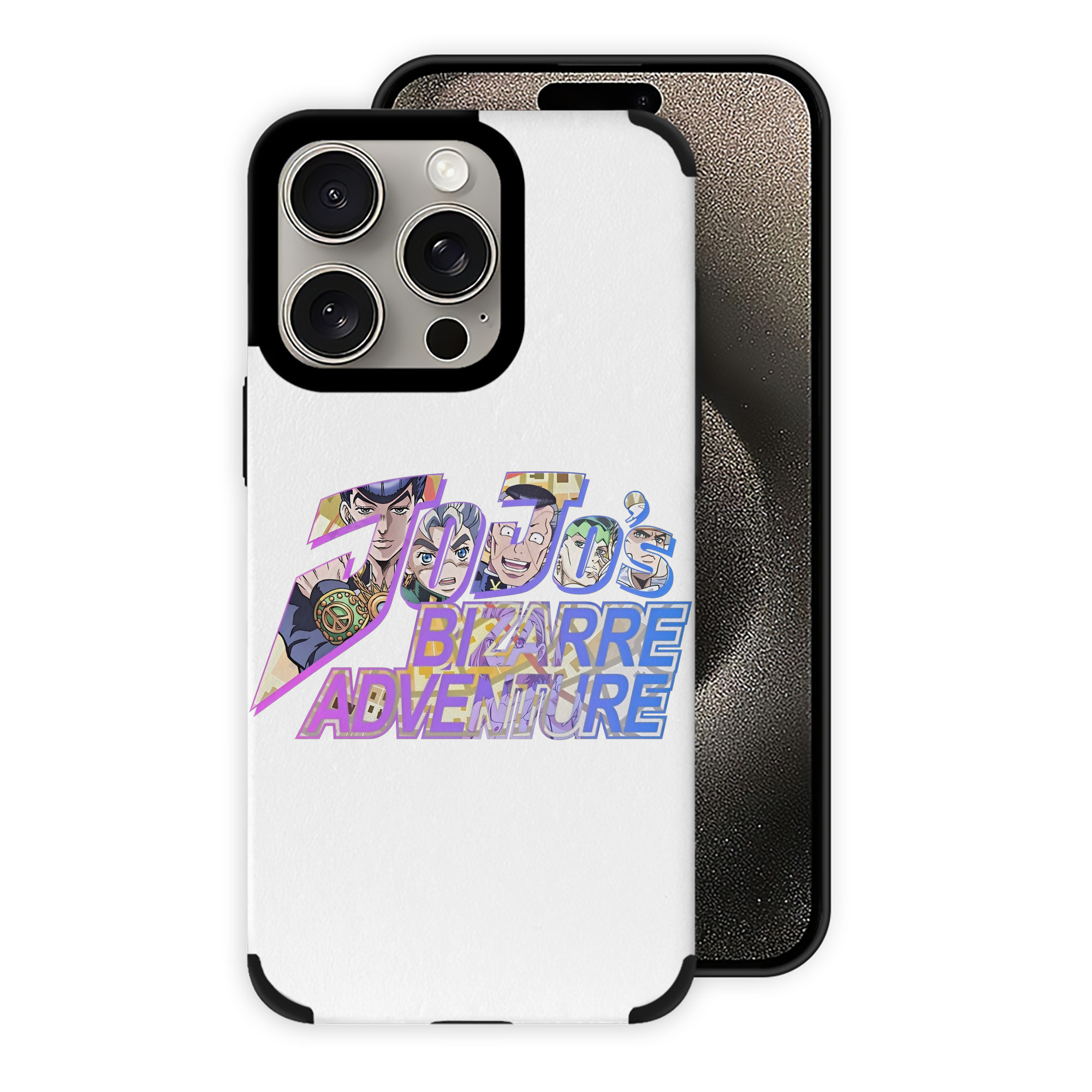 （画像用） ジョジョの奇妙な冒険 JoJo's Bizarre Adventure 【iPhone15ProMax対応】 PUレザー スマホケース 耐衝撃＆黄変防止