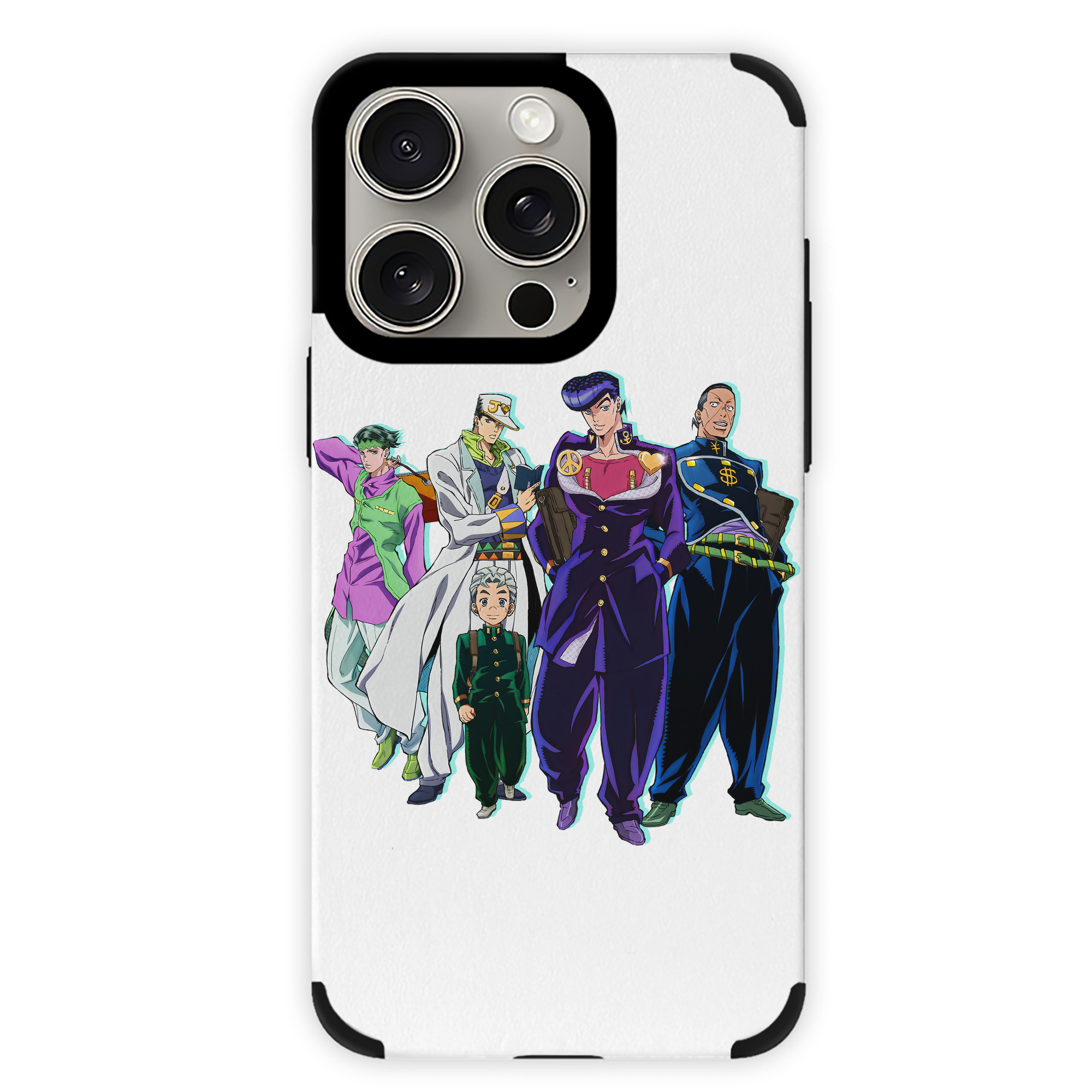（画像用） ジョジョの奇妙な冒険 JoJo's Bizarre Adventure 【iPhone15ProMax対応】 PUレザー スマホケース 耐衝撃＆黄変防止