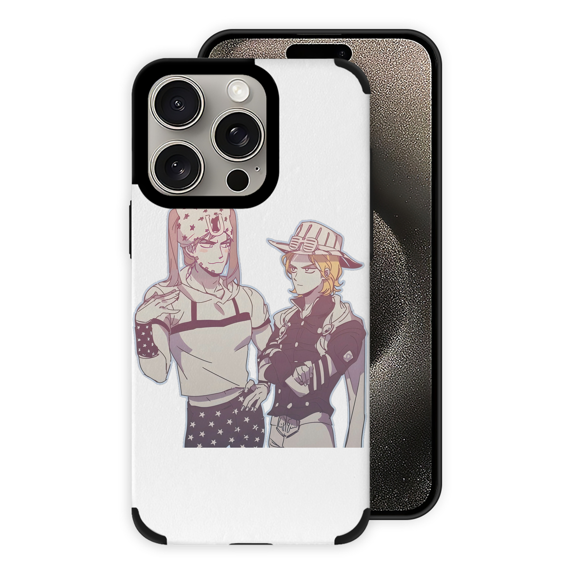 （画像用） ジョジョの奇妙な冒険 JoJo's Bizarre Adventure 【iPhone15ProMax対応】 PUレザー スマホケース 耐衝撃＆黄変防止
