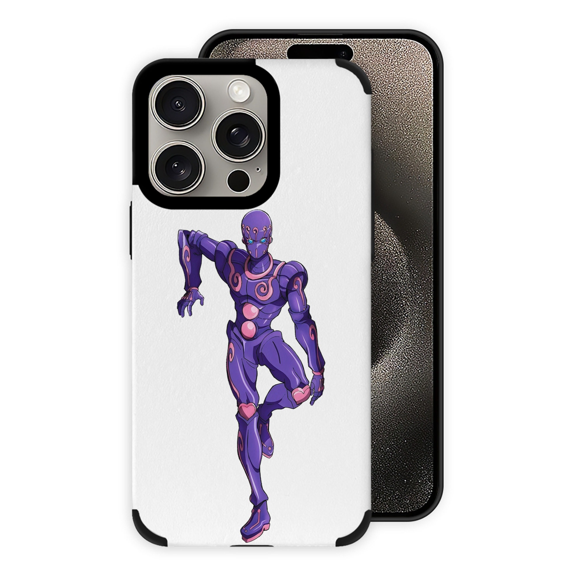 （画像用） ジョジョの奇妙な冒険 JoJo's Bizarre Adventure 【iPhone15ProMax対応】 PUレザー スマホケース 耐衝撃＆黄変防止