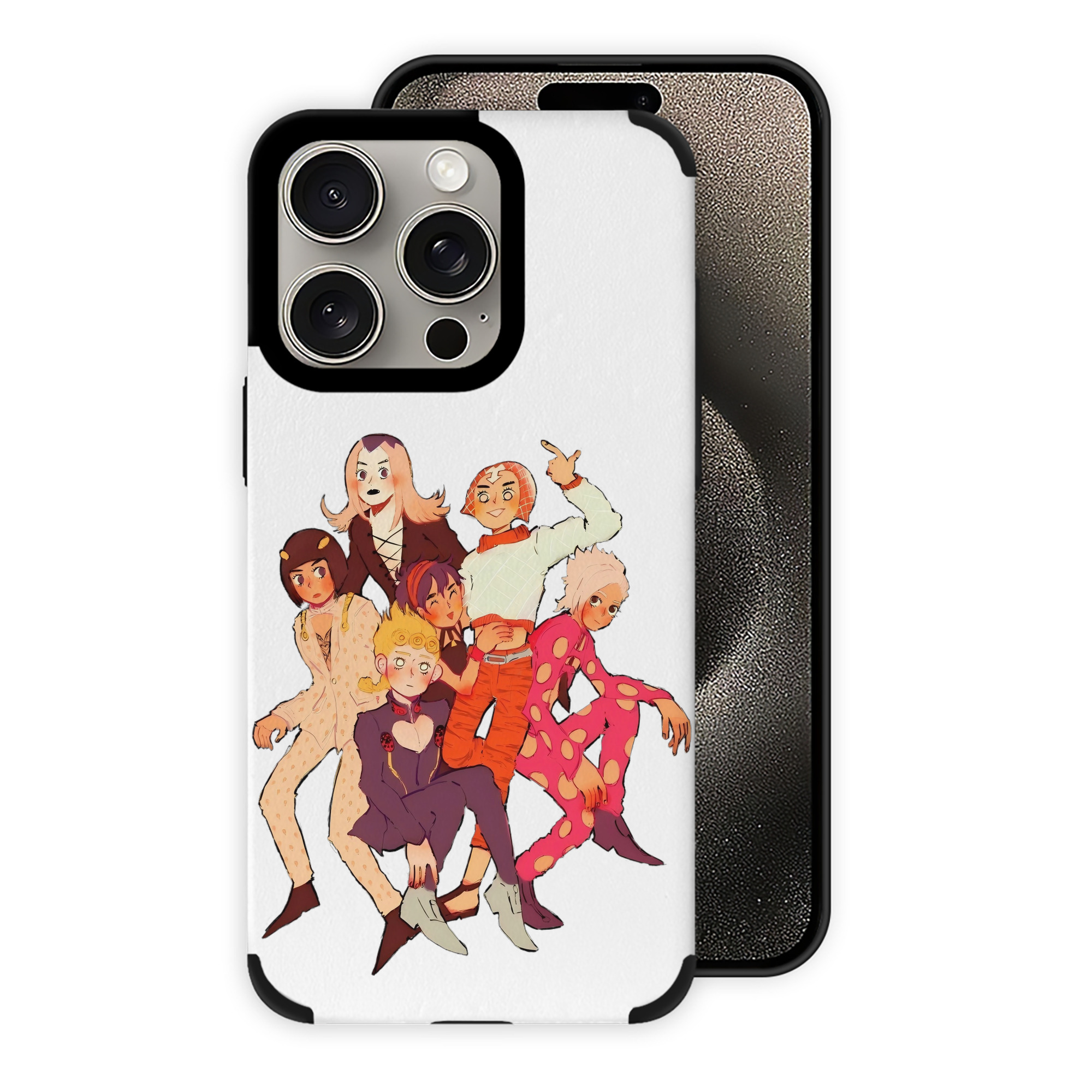 （画像用） ジョジョの奇妙な冒険 JoJo's Bizarre Adventure 【iPhone15ProMax対応】 PUレザー スマホケース 耐衝撃＆黄変防止