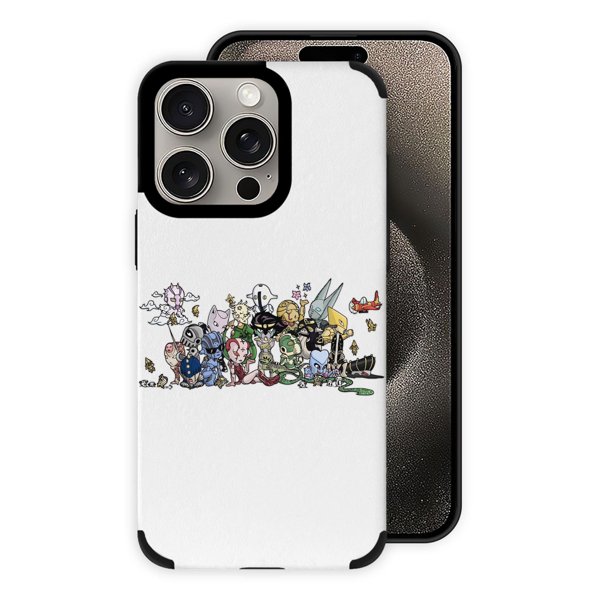 （画像用） ジョジョの奇妙な冒険 JoJo's Bizarre Adventure 【iPhone15ProMax対応】 PUレザー スマホケース 耐衝撃＆黄変防止