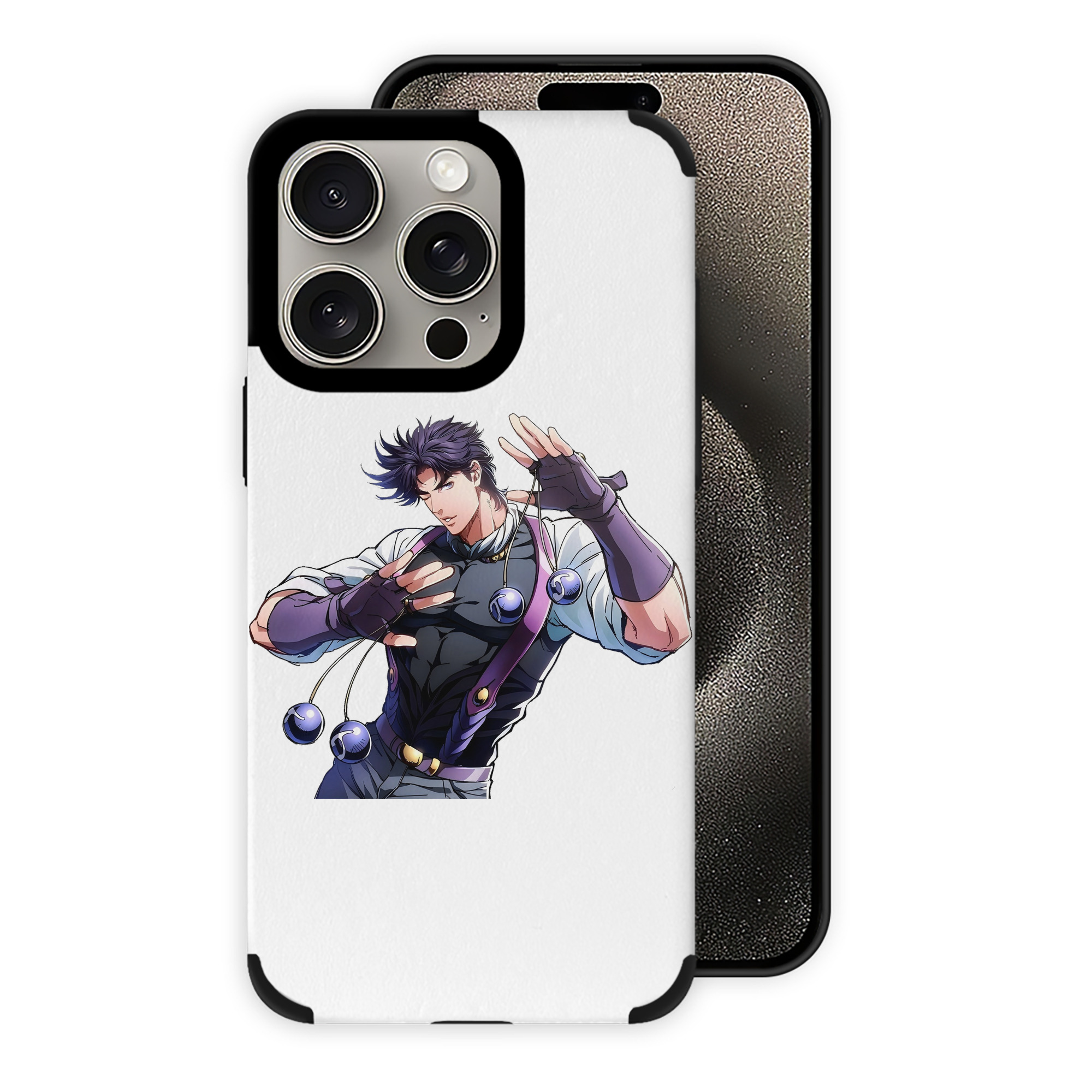 （画像用） ジョジョの奇妙な冒険 JoJo's Bizarre Adventure 【iPhone15ProMax対応】 PUレザー スマホケース 耐衝撃＆黄変防止