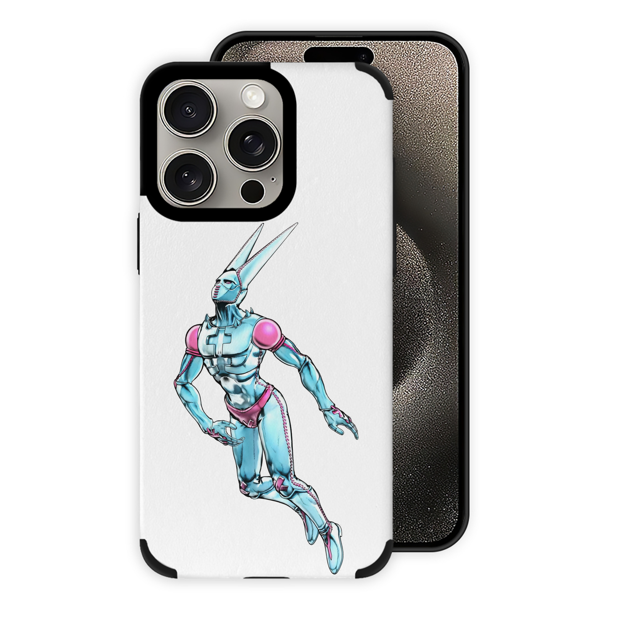 （画像用） ジョジョの奇妙な冒険 JoJo's Bizarre Adventure 【iPhone15ProMax対応】 PUレザー スマホケース 耐衝撃＆黄変防止