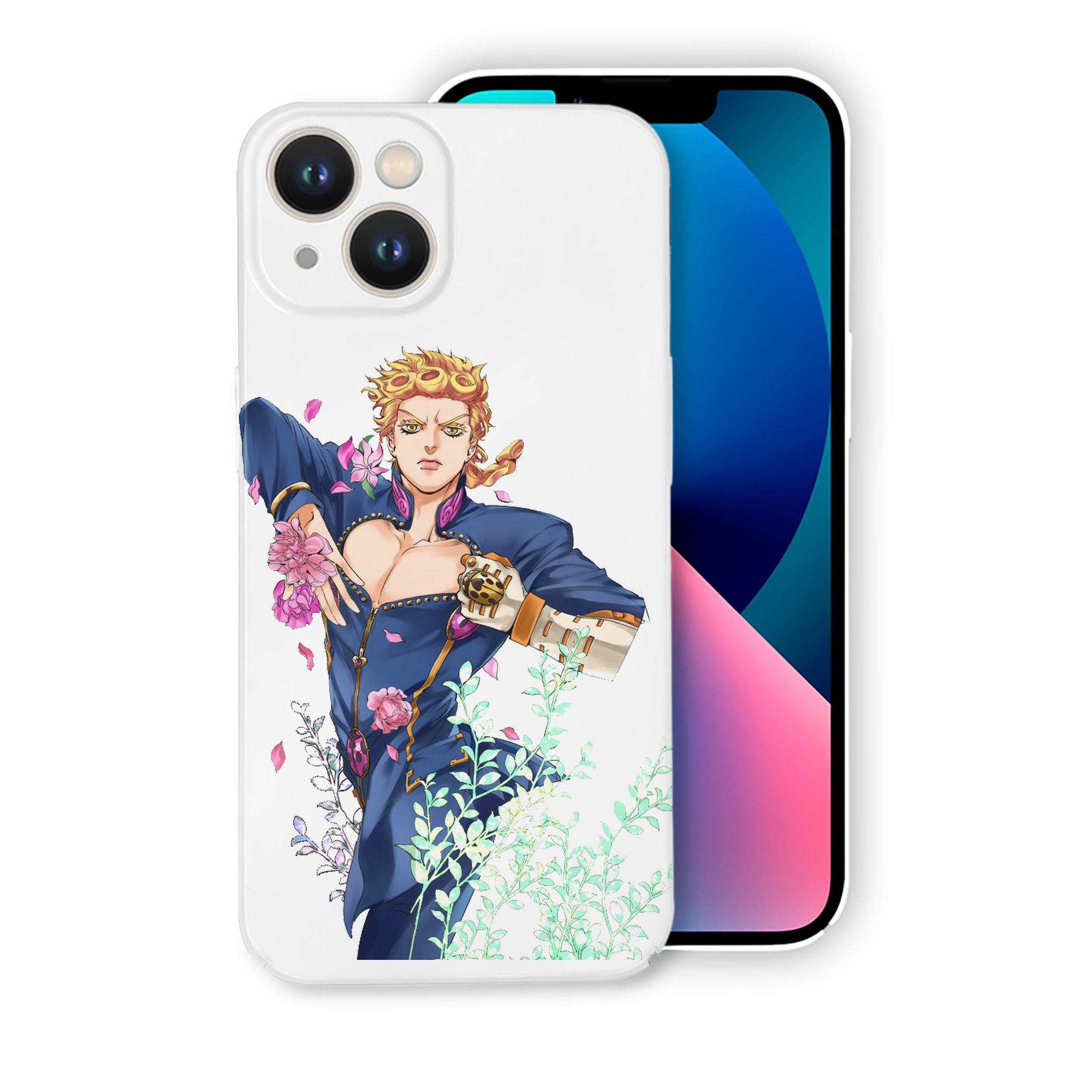 （画像用） ジョジョの奇妙な冒険 ジョルノ?ジョバァーナ JoJo's Bizarre Adventure Giorno Giovanna 【iPhone 14シリーズ対応】ハードケース