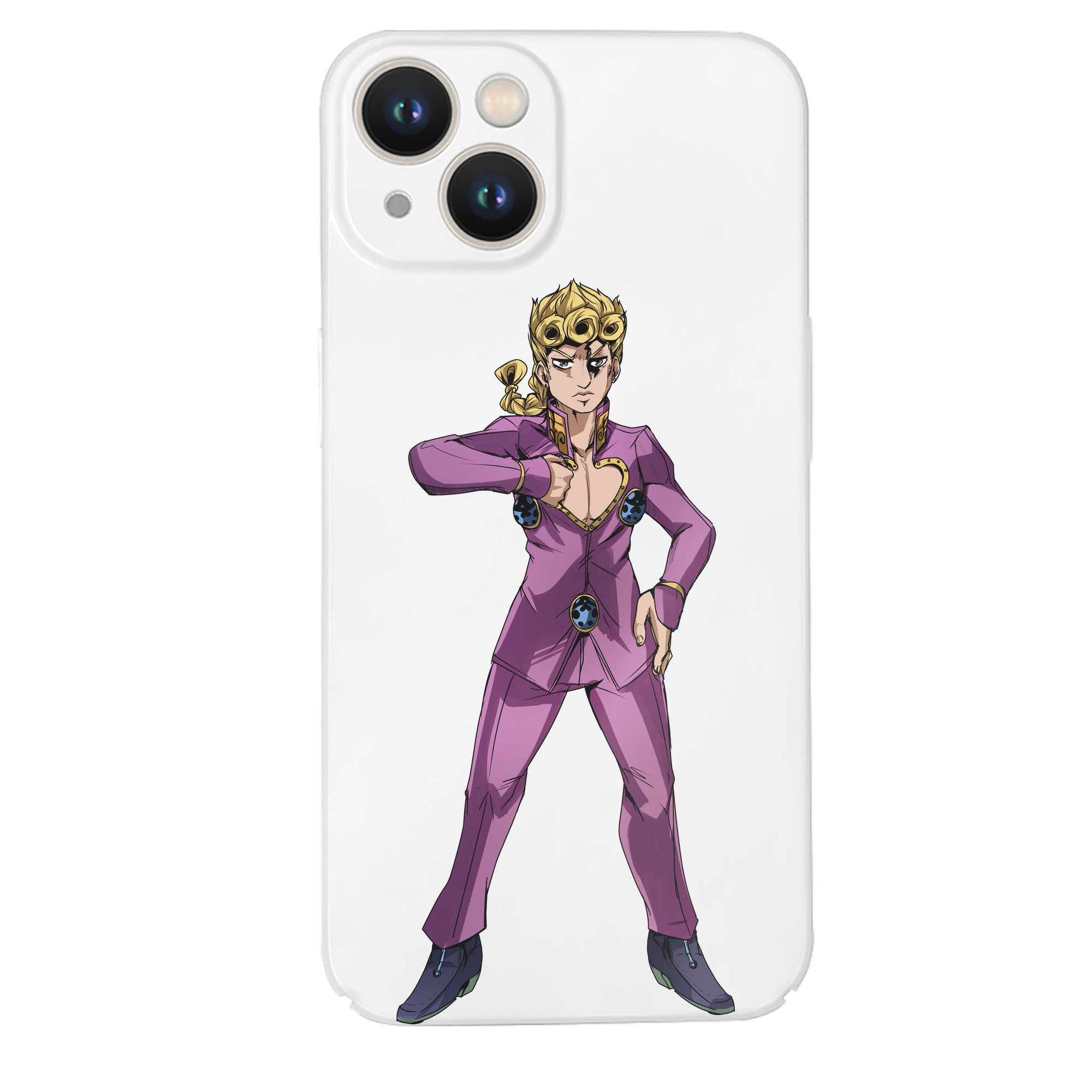 （画像用） ジョジョの奇妙な冒険 ジョルノ?ジョバァーナ JoJo's Bizarre Adventure Giorno Giovanna 【iPhone 14シリーズ対応】ハードケース