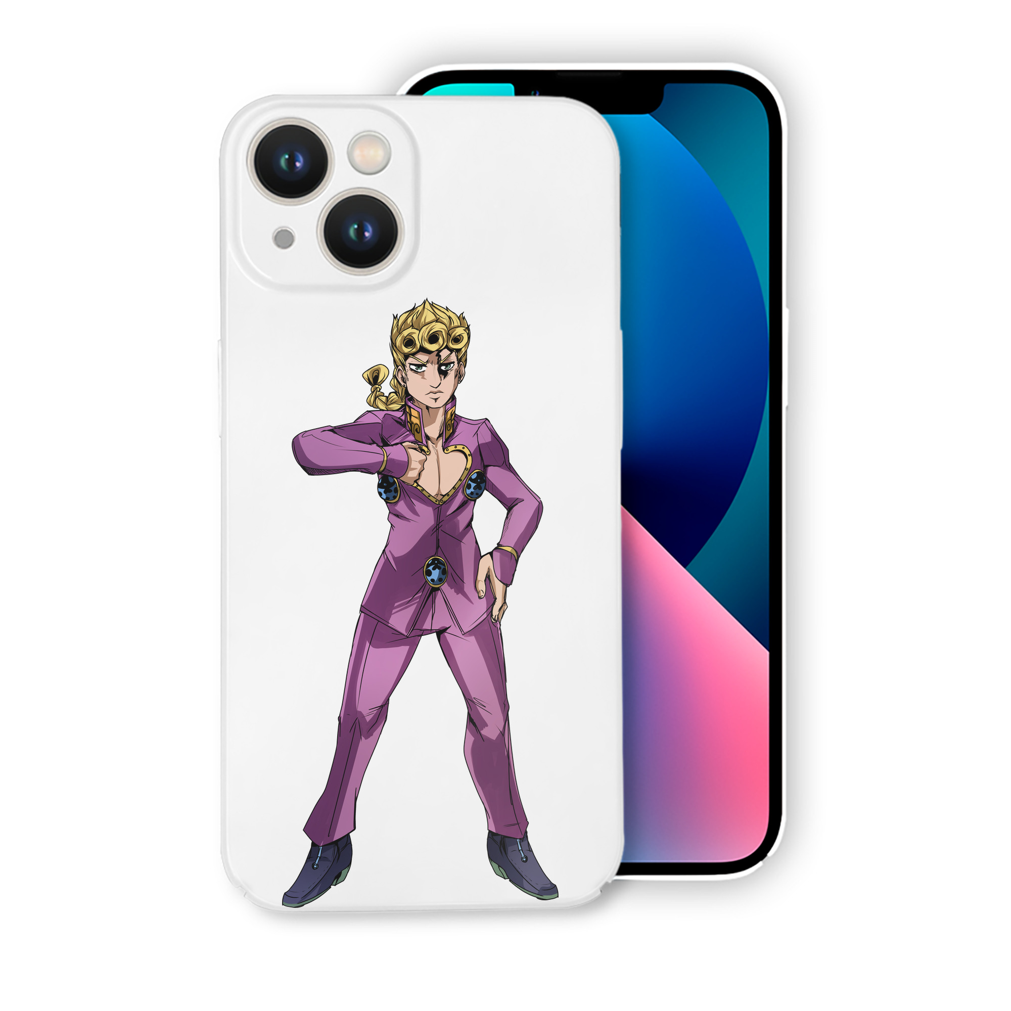 （画像用） ジョジョの奇妙な冒険 ジョルノ?ジョバァーナ JoJo's Bizarre Adventure Giorno Giovanna 【iPhone 14シリーズ対応】ハードケース