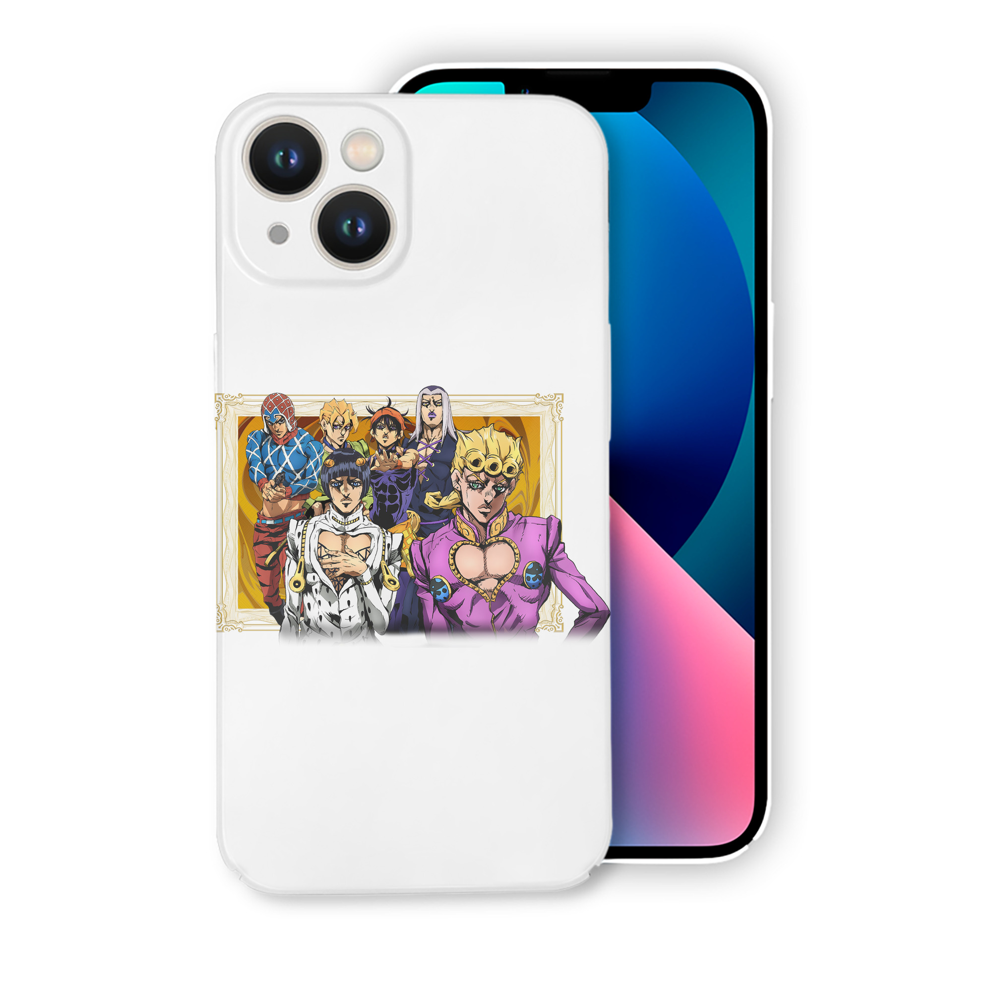 （画像用） ジョジョの奇妙な冒険 ジョルノ?ジョバァーナ JoJo's Bizarre Adventure Giorno Giovanna 【iPhone 14シリーズ対応】ハードケース