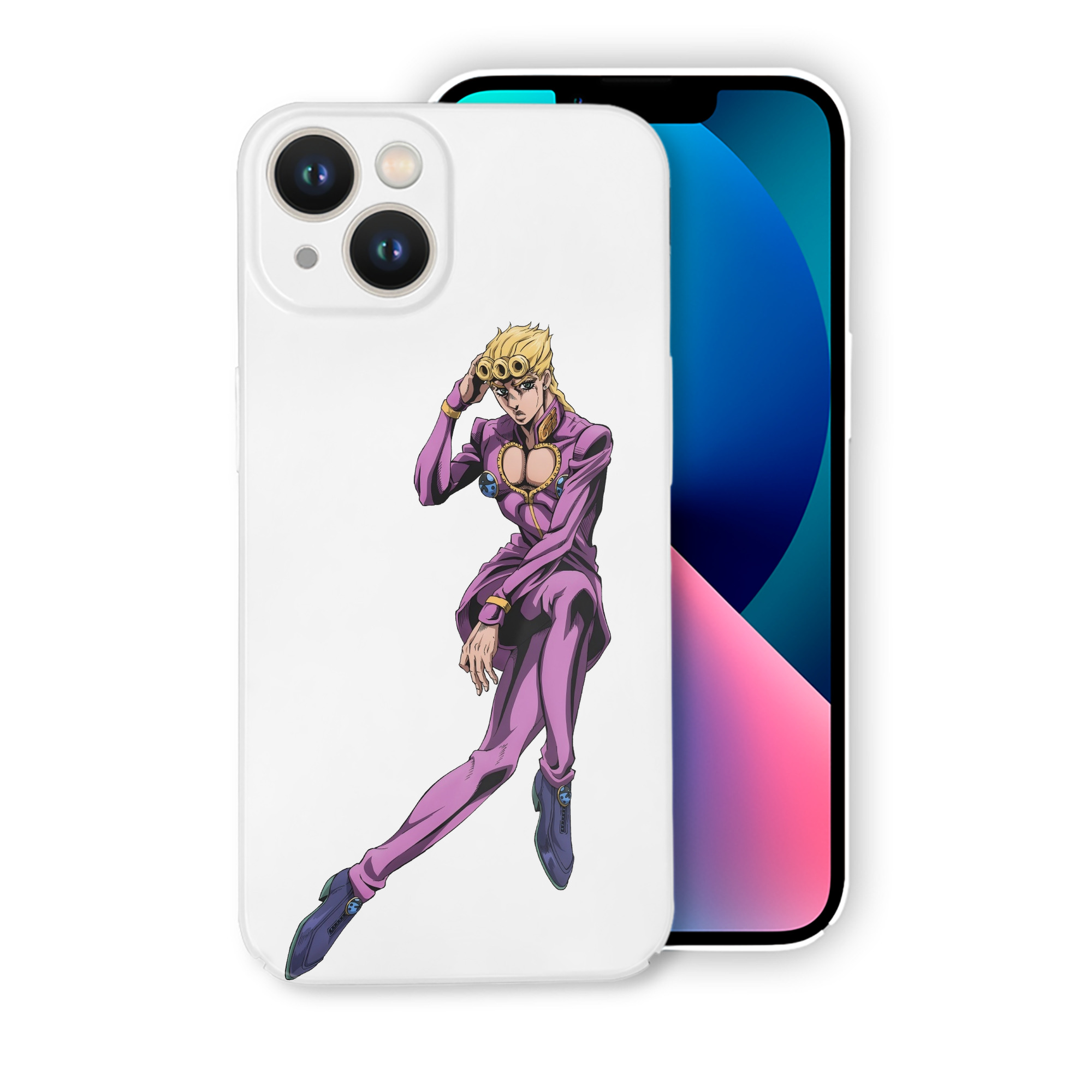 （画像用） ジョジョの奇妙な冒険 ジョルノ?ジョバァーナ JoJo's Bizarre Adventure Giorno Giovanna 【iPhone 14シリーズ対応】ハードケース