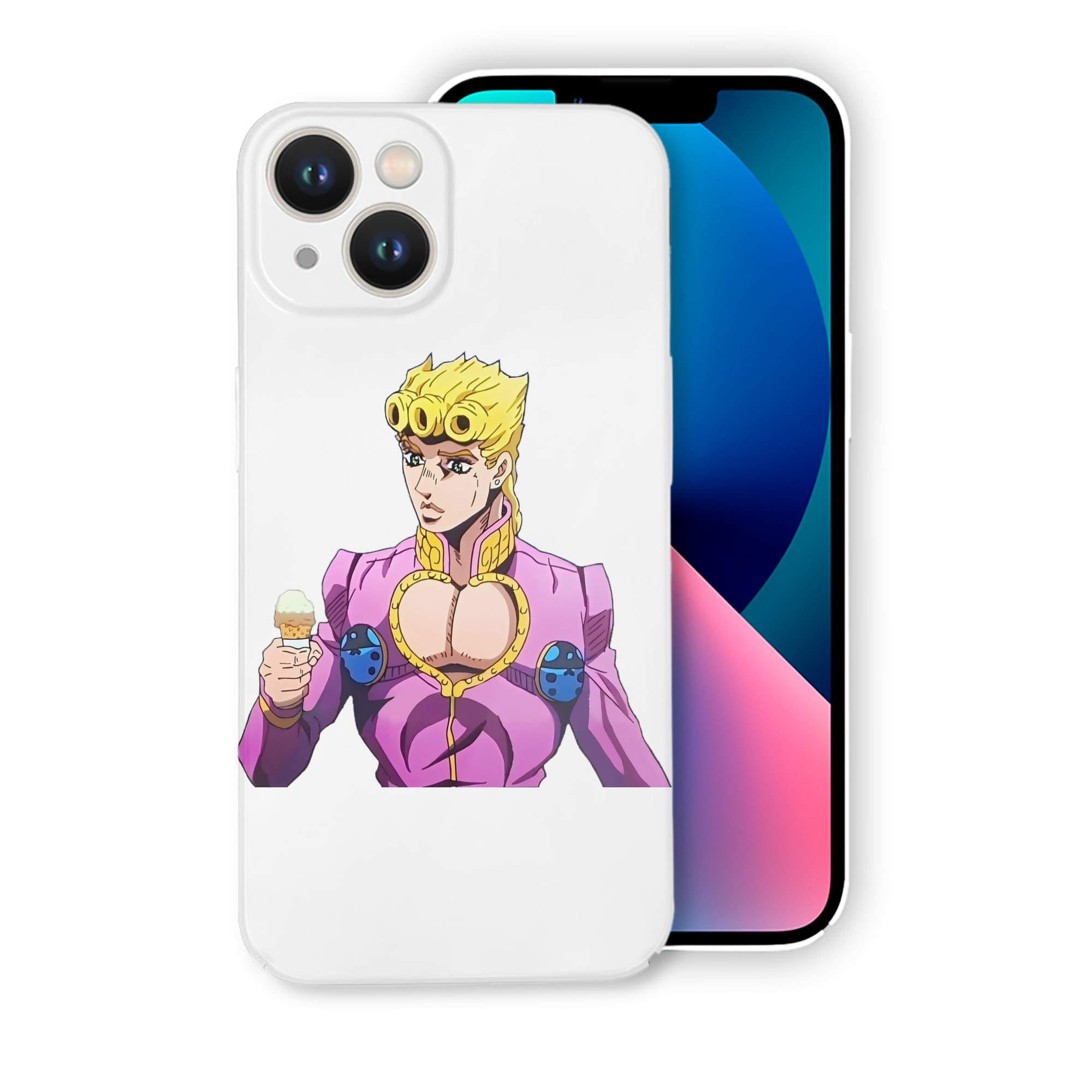 （画像用） ジョジョの奇妙な冒険 ジョルノ?ジョバァーナ JoJo's Bizarre Adventure Giorno Giovanna 【iPhone 14シリーズ対応】ハードケース