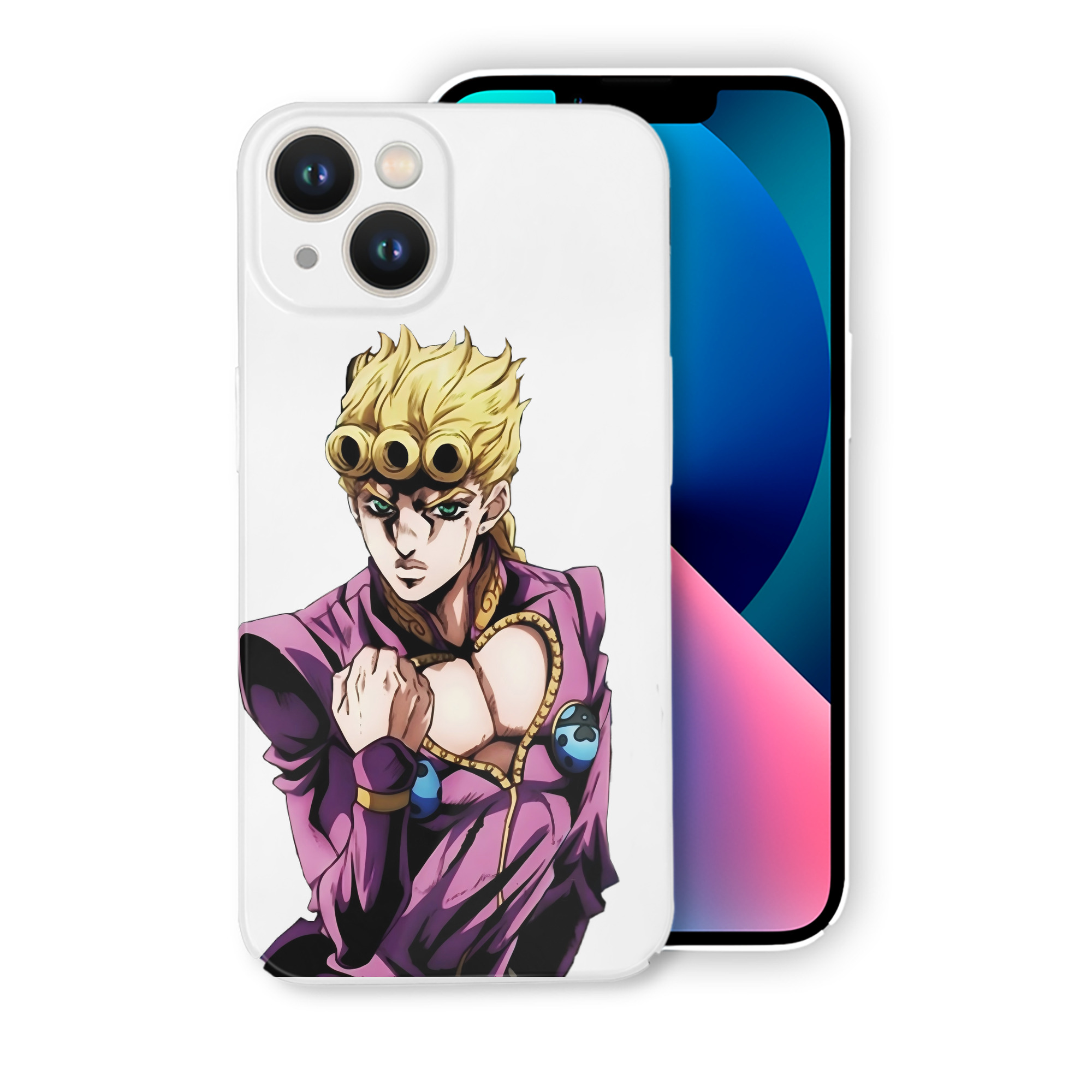 （画像用） ジョジョの奇妙な冒険 ジョルノ?ジョバァーナ JoJo's Bizarre Adventure Giorno Giovanna 【iPhone 14シリーズ対応】ハードケース