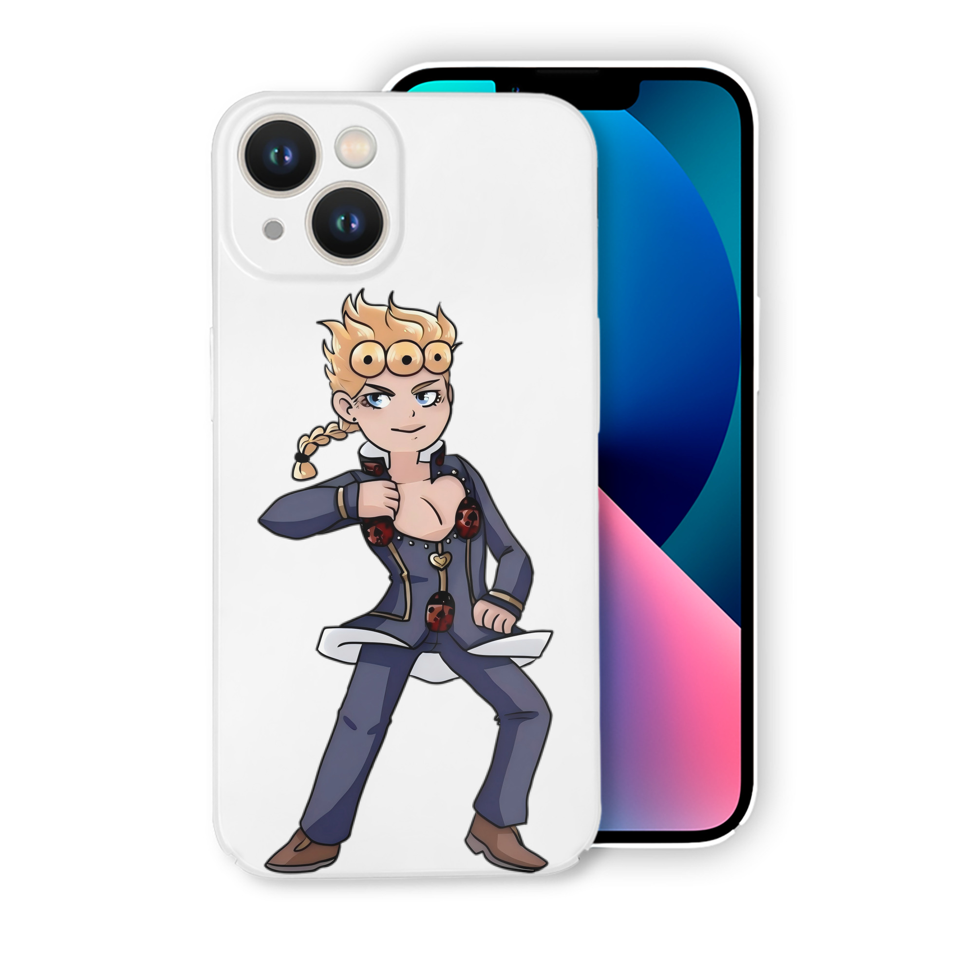 （画像用） ジョジョの奇妙な冒険 ジョルノ?ジョバァーナ JoJo's Bizarre Adventure Giorno Giovanna 【iPhone 14シリーズ対応】ハードケース