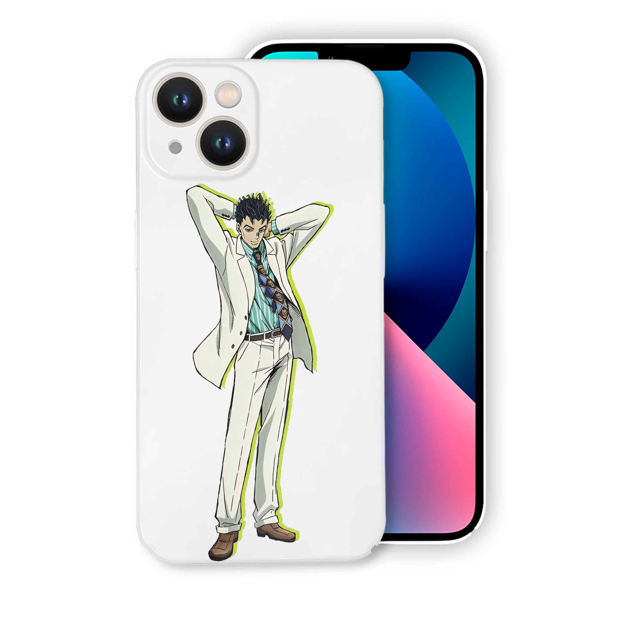 （画像用） ジョジョの奇妙な冒険 きら よしかげ JoJo's Bizarre Adventure Kira Yoshikage 【iPhone 14シリーズ対応】ハードケース