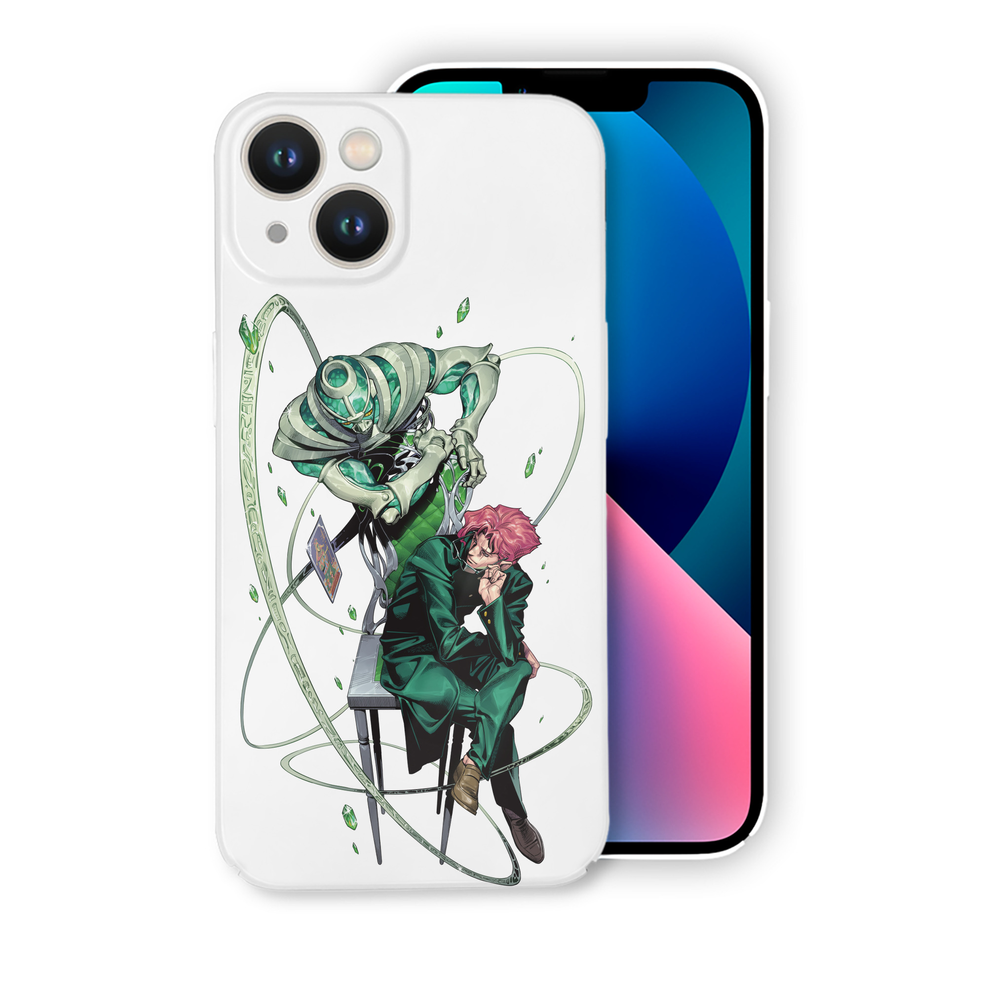 （画像用） ジョジョの奇妙な冒険 花京院 典明（かきょういん のりあき） JoJo's Bizarre Adventure Kakyoin Noriaki 【iPhone 14シリーズ対応】ハードケース