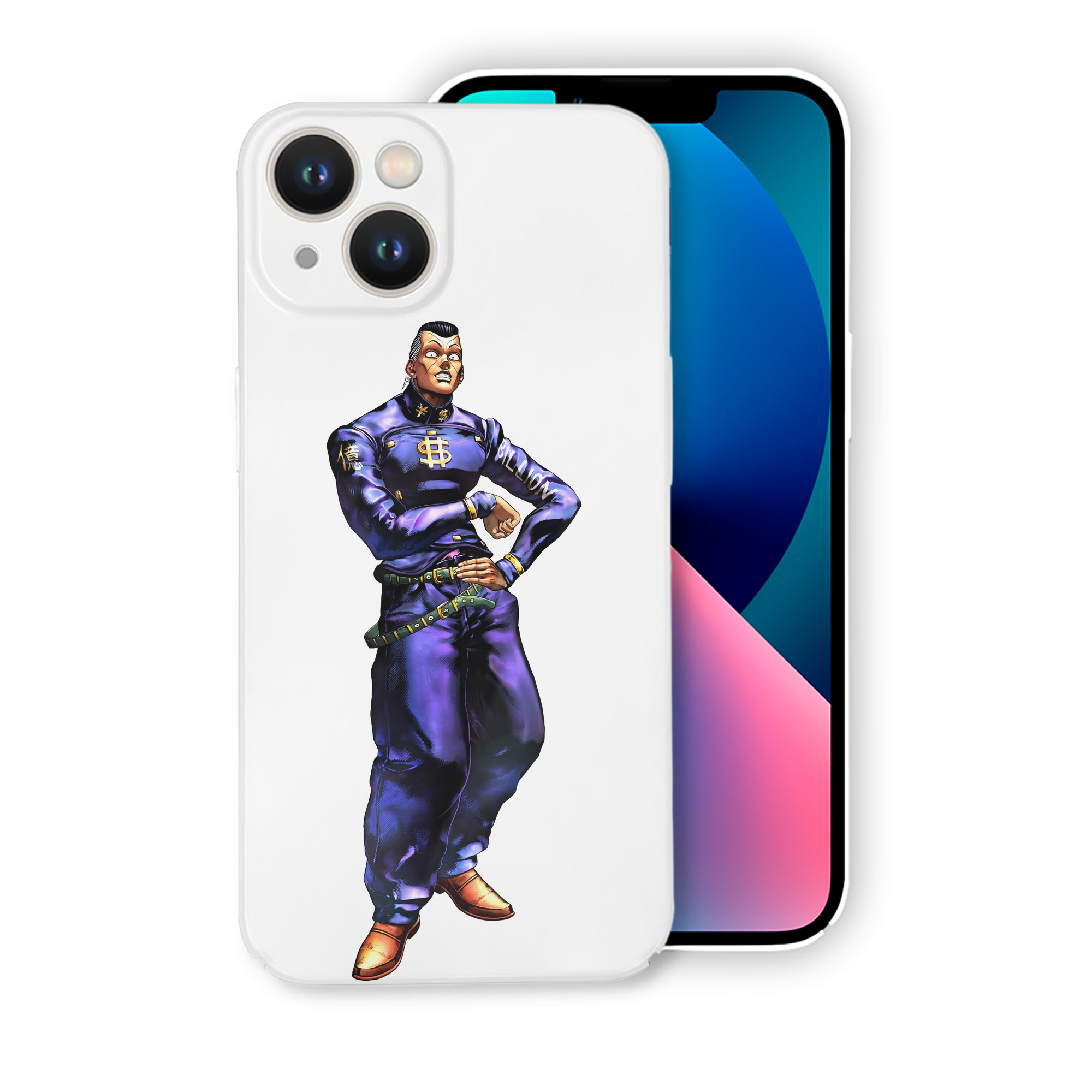 （画像用） ジョジョの奇妙な冒険 虹村億泰 にじむら おくやす JoJo's Bizarre Adventure Nijimura Okuyasu 【iPhone 14シリーズ対応】ハードケース