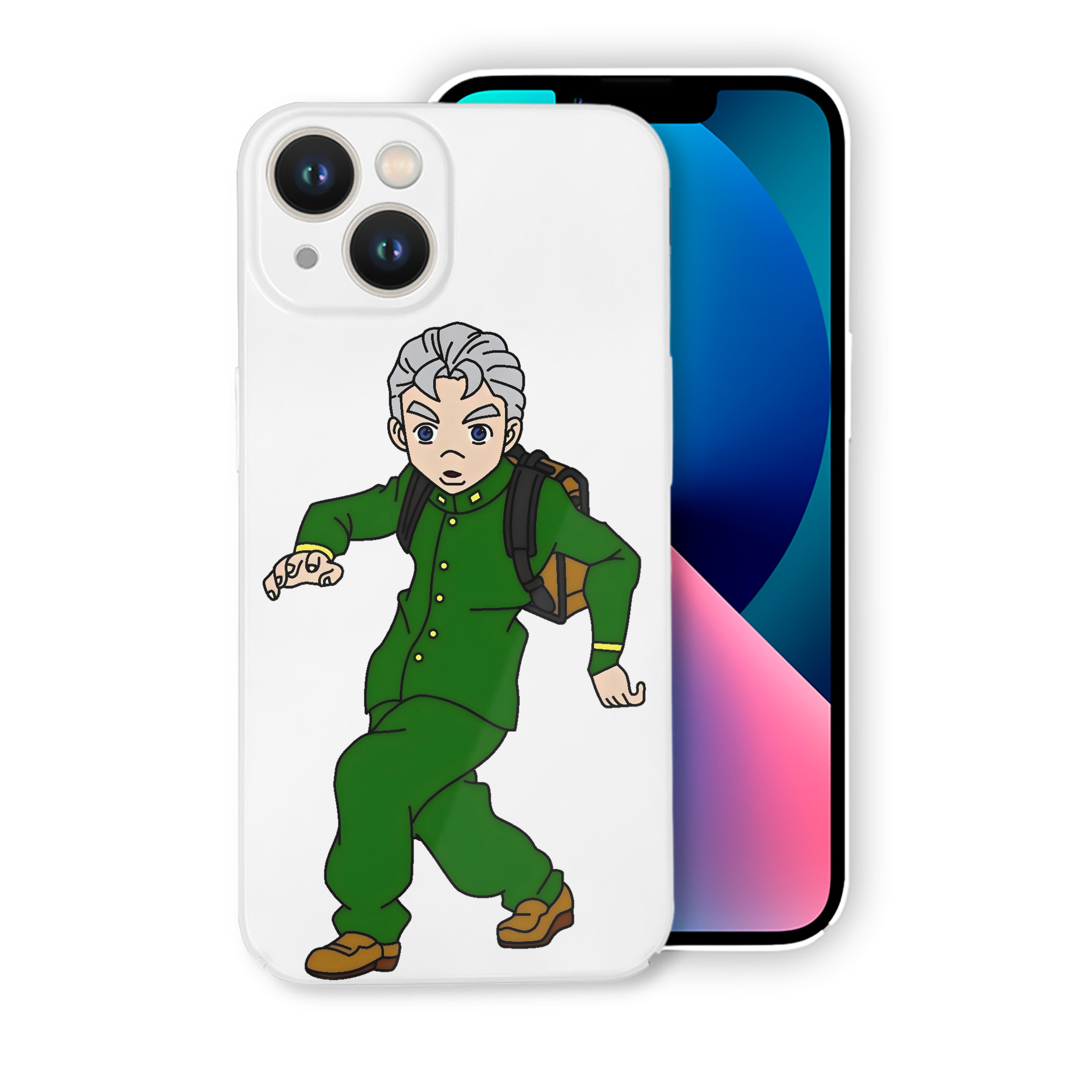 （画像用） ジョジョの奇妙な冒険 広瀨康一 JoJo's Bizarre Adventure Hirose Koichi 【iPhone 14シリーズ対応】ハードケース