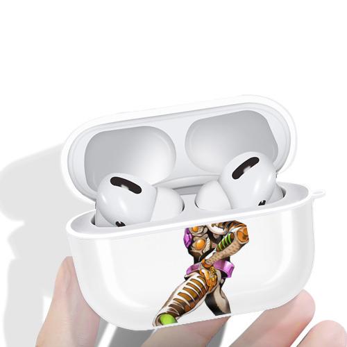 ジョジョの奇妙な冒険 ジョルノ?ジョバァーナ JoJo's Bizarre Adventure Giorno Giovanna 【AirPods Pro用】ハードシェル保護ケース 耐衝撃・防指紋・カラビナ付き商品仕様