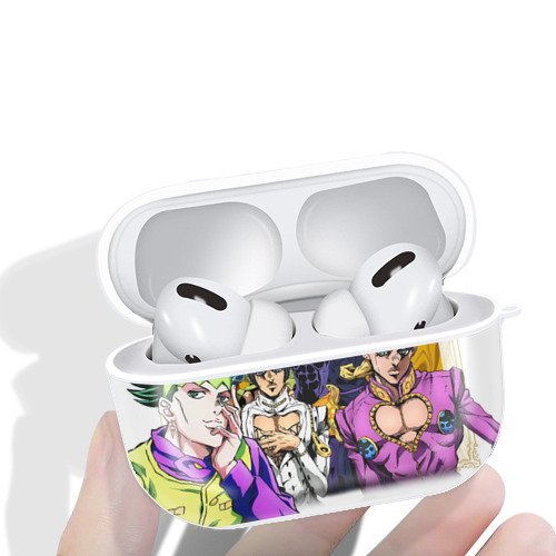 ジョジョの奇妙な冒険 ジョルノ?ジョバァーナ JoJo's Bizarre Adventure Giorno Giovanna 【AirPods Pro用】ハードシェル保護ケース 耐衝撃・防指紋・カラビナ付き商品仕様