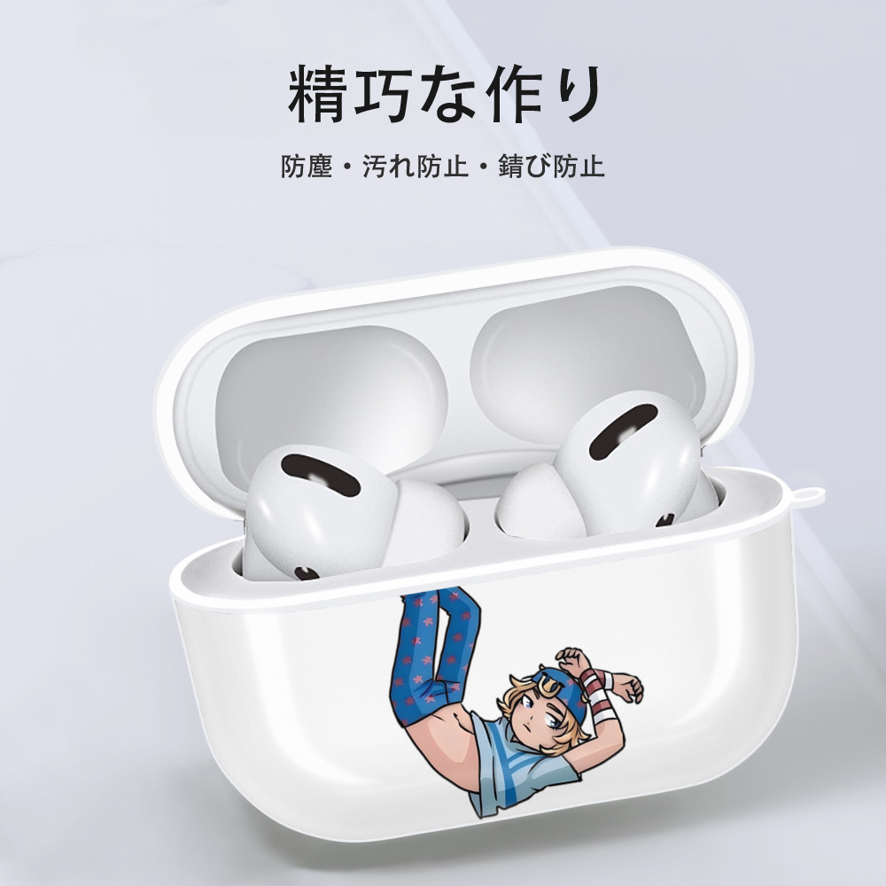 ジョジョの奇妙な冒険 グイード?ミスタ JoJo's Bizarre Adventure Guido Mista 【AirPods Pro用】ハードシェル保護ケース 耐衝撃・防指紋・カラビナ付き商品仕様