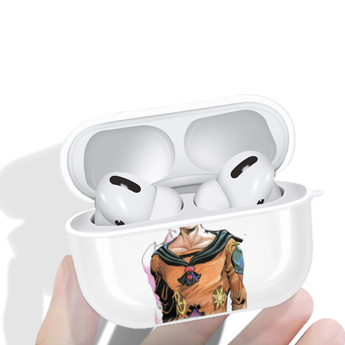 ジョジョの奇妙な冒険 東方定助 JoJo's Bizarre Adventure Higashikata Josuke 【AirPods Pro用】ハードシェル保護ケース 耐衝撃・防指紋・カラビナ付き商品仕様
