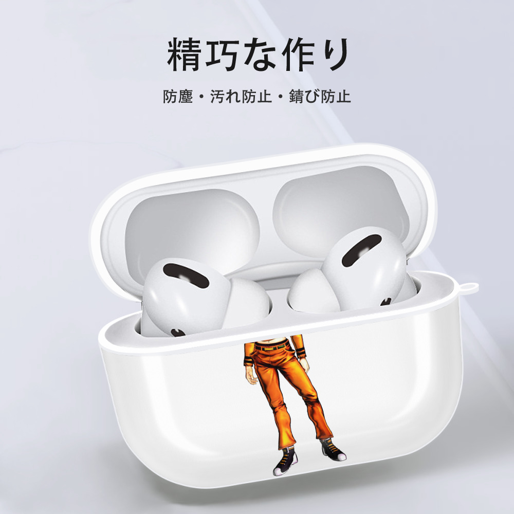 ジョジョの奇妙な冒険 東方定助 JoJo's Bizarre Adventure Higashikata Josuke 【AirPods Pro用】ハードシェル保護ケース 耐衝撃・防指紋・カラビナ付き商品仕様