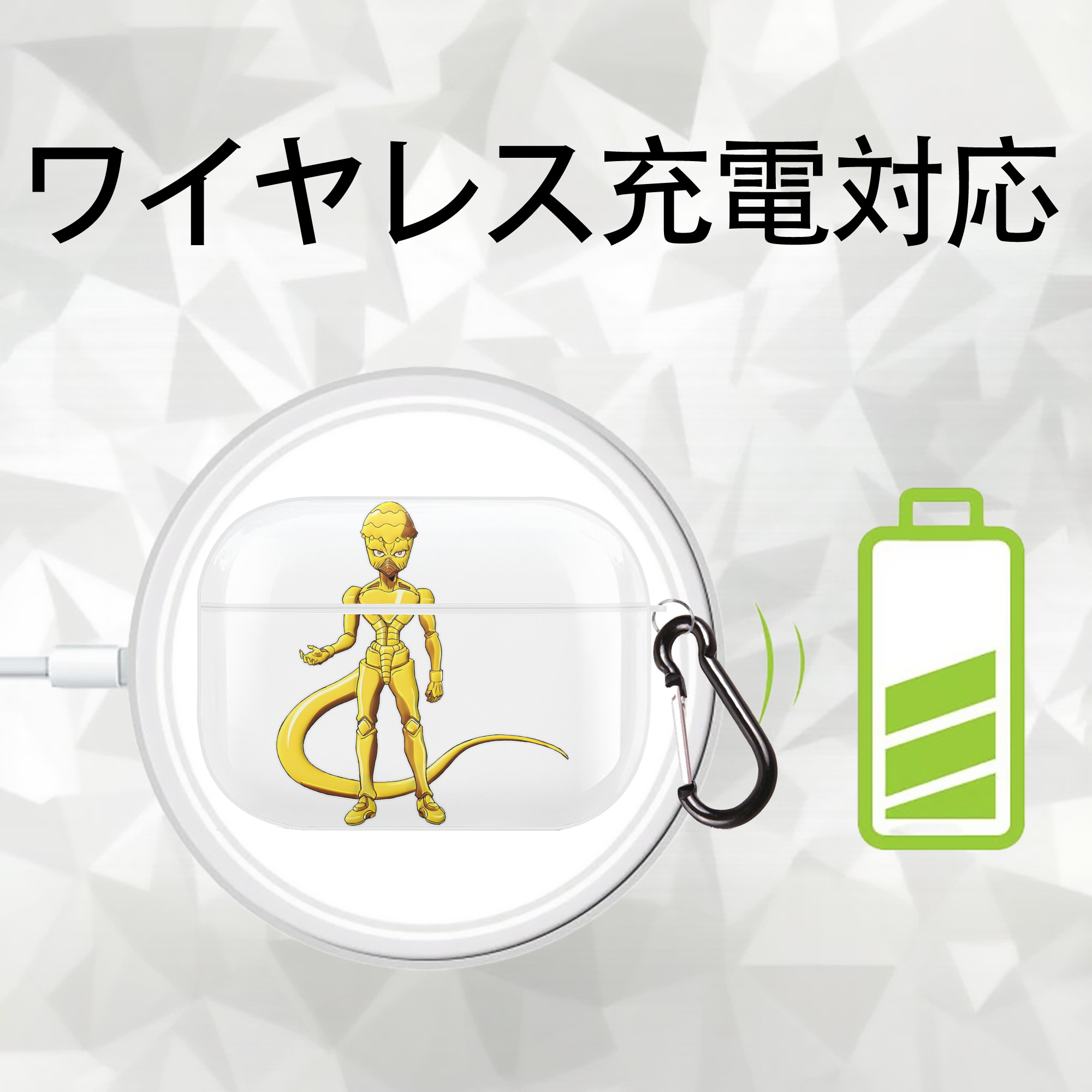 ジョジョの奇妙な冒険 おといし あきら JoJo's Bizarre Adventure Akira Otoishi 【AirPods Pro用】ハードシェル保護ケース 耐衝撃・防指紋・カラビナ付き商品仕様