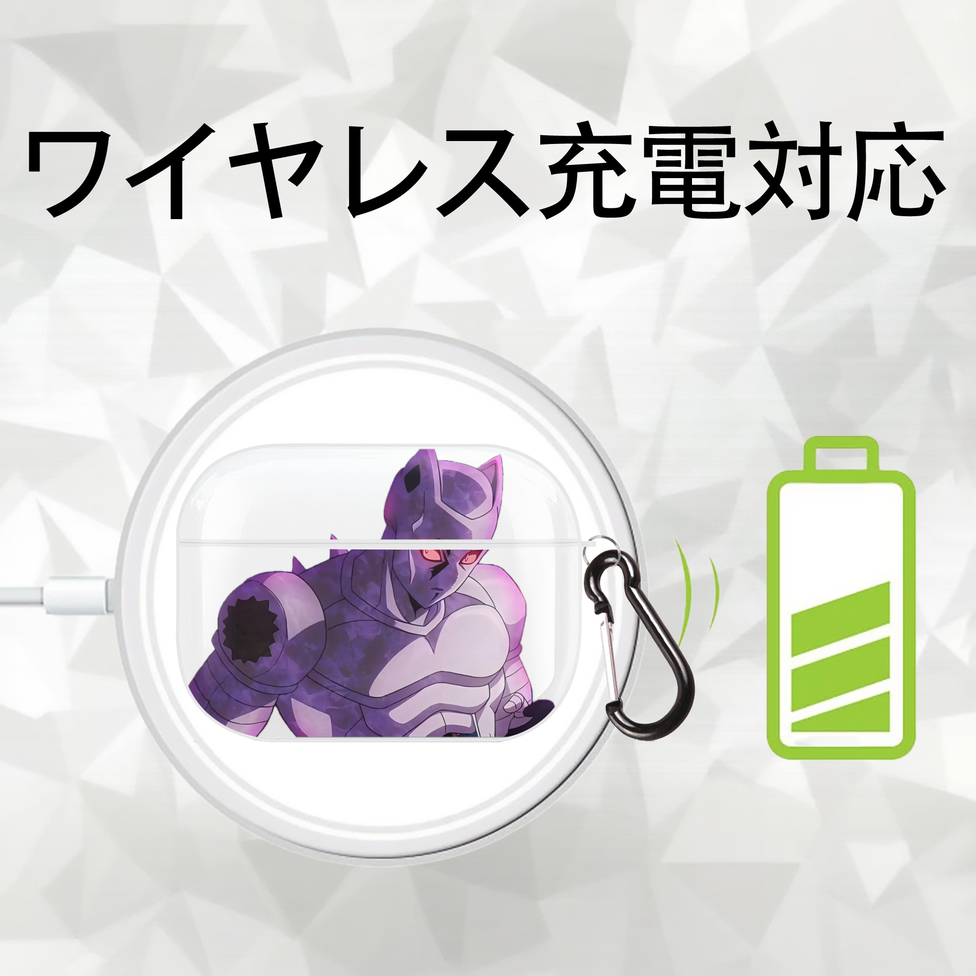 ジョジョの奇妙な冒険 きら よしかげ JoJo's Bizarre Adventure Kira Yoshikage 【AirPods Pro用】ハードシェル保護ケース 耐衝撃・防指紋・カラビナ付き商品仕様