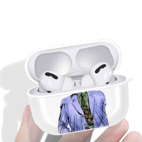 ジョジョの奇妙な冒険 きら よしかげ JoJo's Bizarre Adventure Kira Yoshikage 【AirPods Pro用】ハードシェル保護ケース 耐衝撃・防指紋・カラビナ付き商品仕様