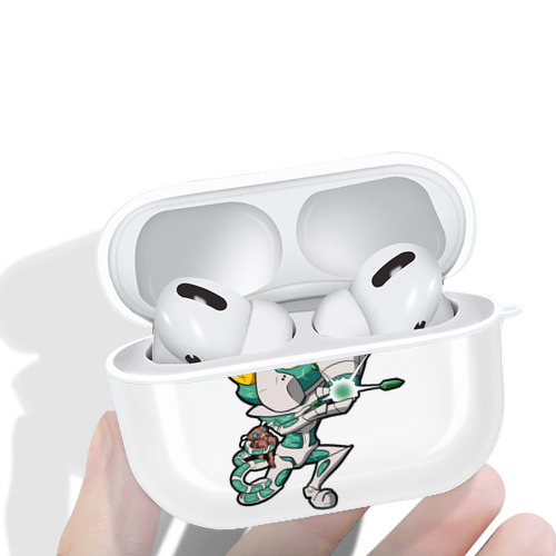 ジョジョの奇妙な冒険 花京院 典明（かきょういん のりあき） JoJo's Bizarre Adventure Kakyoin Noriaki 【AirPods Pro用】ハードシェル保護ケース 耐衝撃・防指紋・カラビナ付き商品仕様
