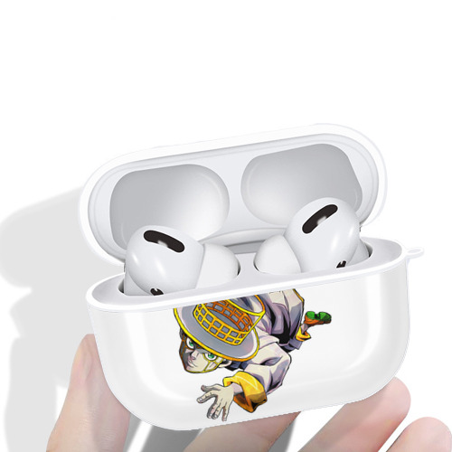 ジョジョの奇妙な冒険 岸辺 露伴（きしべ ろはん） JoJo's Bizarre Adventure Rohan Kishibe 【AirPods Pro用】ハードシェル保護ケース 耐衝撃・防指紋・カラビナ付き商品仕様