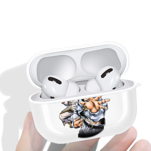 ジョジョの奇妙な冒険 岸辺 露伴（きしべ ろはん） JoJo's Bizarre Adventure Rohan Kishibe 【AirPods Pro用】ハードシェル保護ケース 耐衝撃・防指紋・カラビナ付き商品仕様