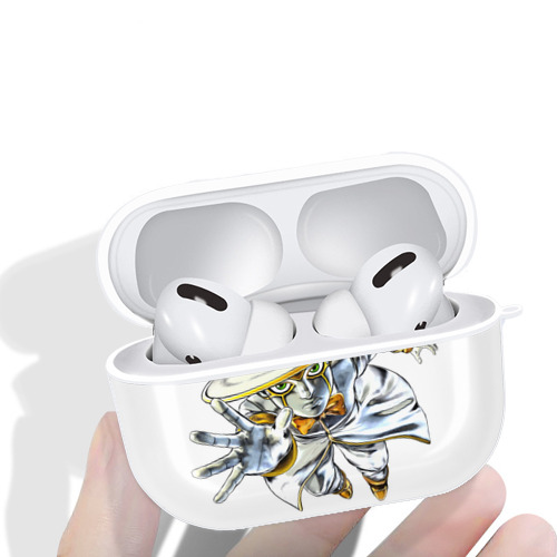 ジョジョの奇妙な冒険 岸辺 露伴（きしべ ろはん） JoJo's Bizarre Adventure Rohan Kishibe 【AirPods Pro用】ハードシェル保護ケース 耐衝撃・防指紋・カラビナ付き商品仕様