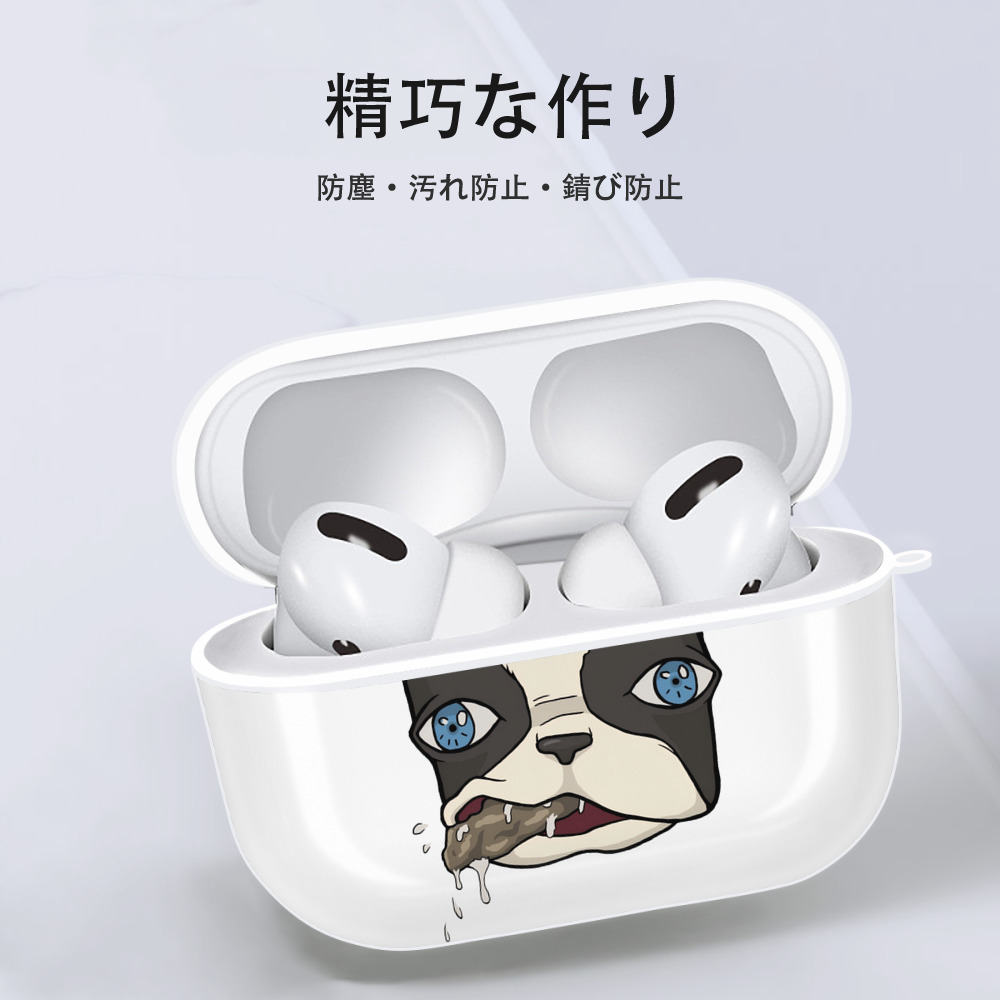ジョジョの奇妙な冒険 イギー JoJo's Bizarre Adventure Iggy 【AirPods Pro用】ハードシェル保護ケース 耐衝撃・防指紋・カラビナ付き商品仕様