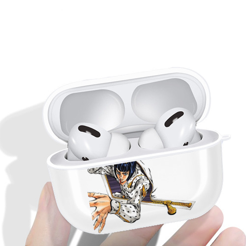 ジョジョの奇妙な冒険 ブローノ?ブチャラティ JoJo's Bizarre Adventure Bruno Bucciarati 【AirPods Pro用】ハードシェル保護ケース 耐衝撃・防指紋・カラビナ付き商品仕様