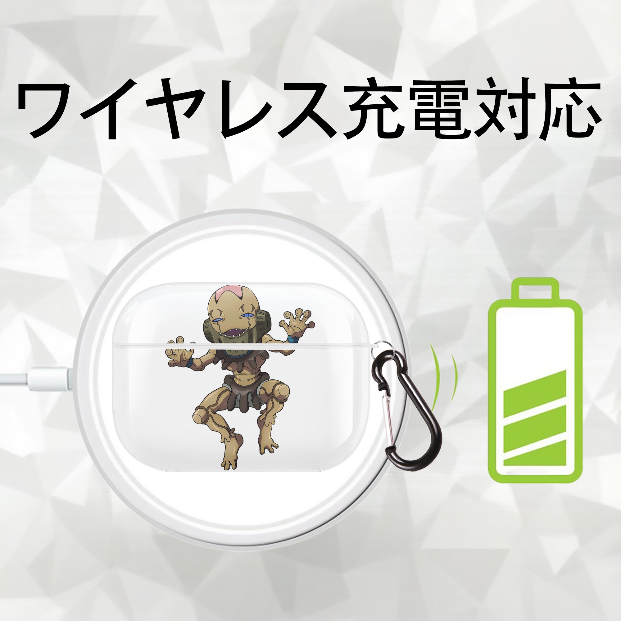 ジョジョの奇妙な冒険 JoJo's Bizarre Adventure 【AirPods Pro用】ハードシェル保護ケース 耐衝撃・防指紋・カラビナ付き商品仕様