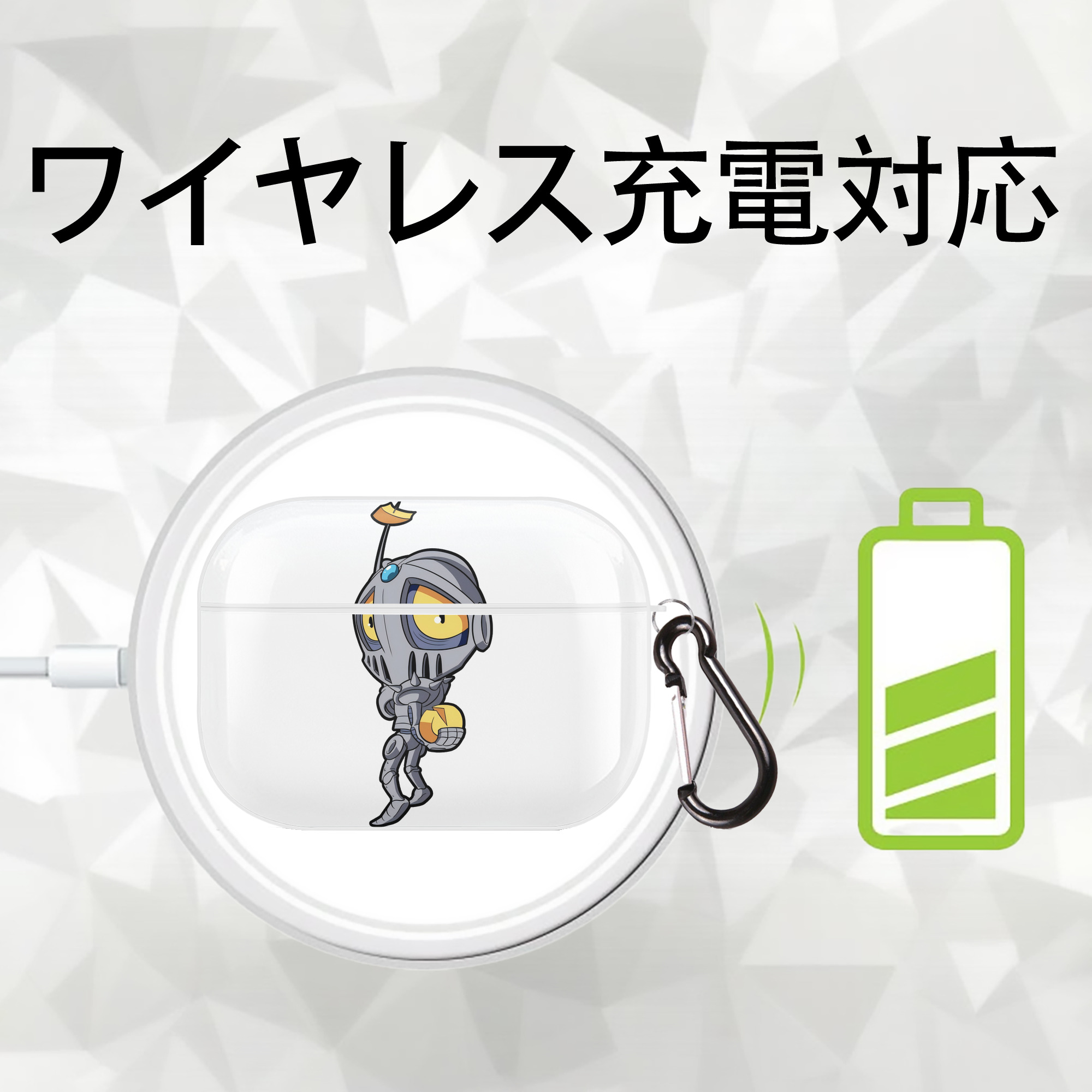 ジョジョの奇妙な冒険 JoJo's Bizarre Adventure 【AirPods Pro用】ハードシェル保護ケース 耐衝撃・防指紋・カラビナ付き商品仕様