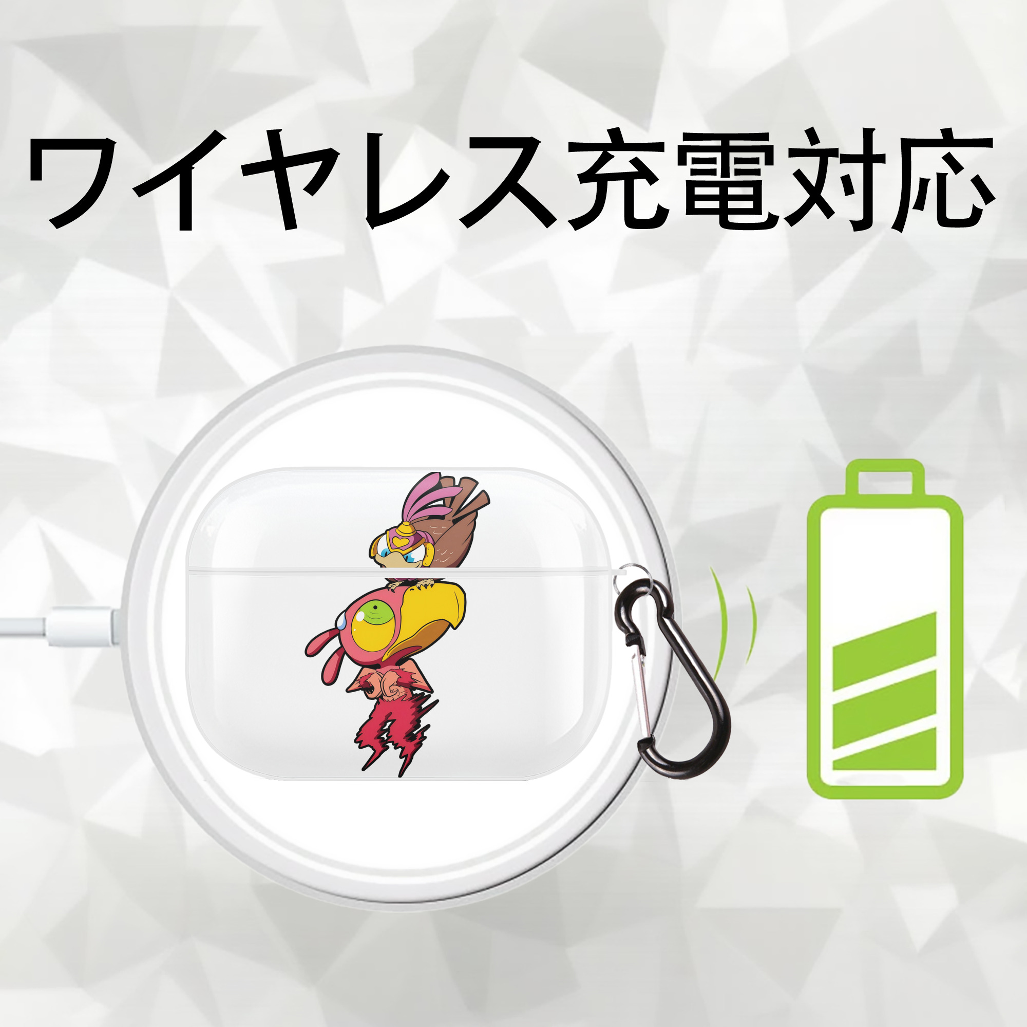 ジョジョの奇妙な冒険 JoJo's Bizarre Adventure 【AirPods Pro用】ハードシェル保護ケース 耐衝撃・防指紋・カラビナ付き商品仕様