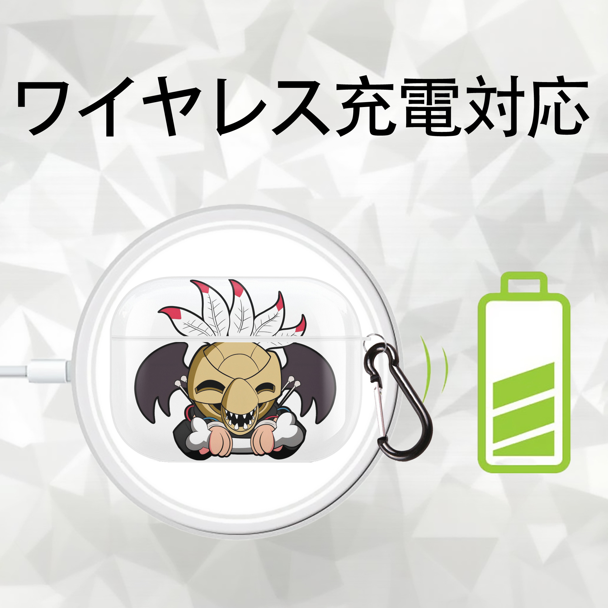 ジョジョの奇妙な冒険 JoJo's Bizarre Adventure 【AirPods Pro用】ハードシェル保護ケース 耐衝撃・防指紋・カラビナ付き商品仕様