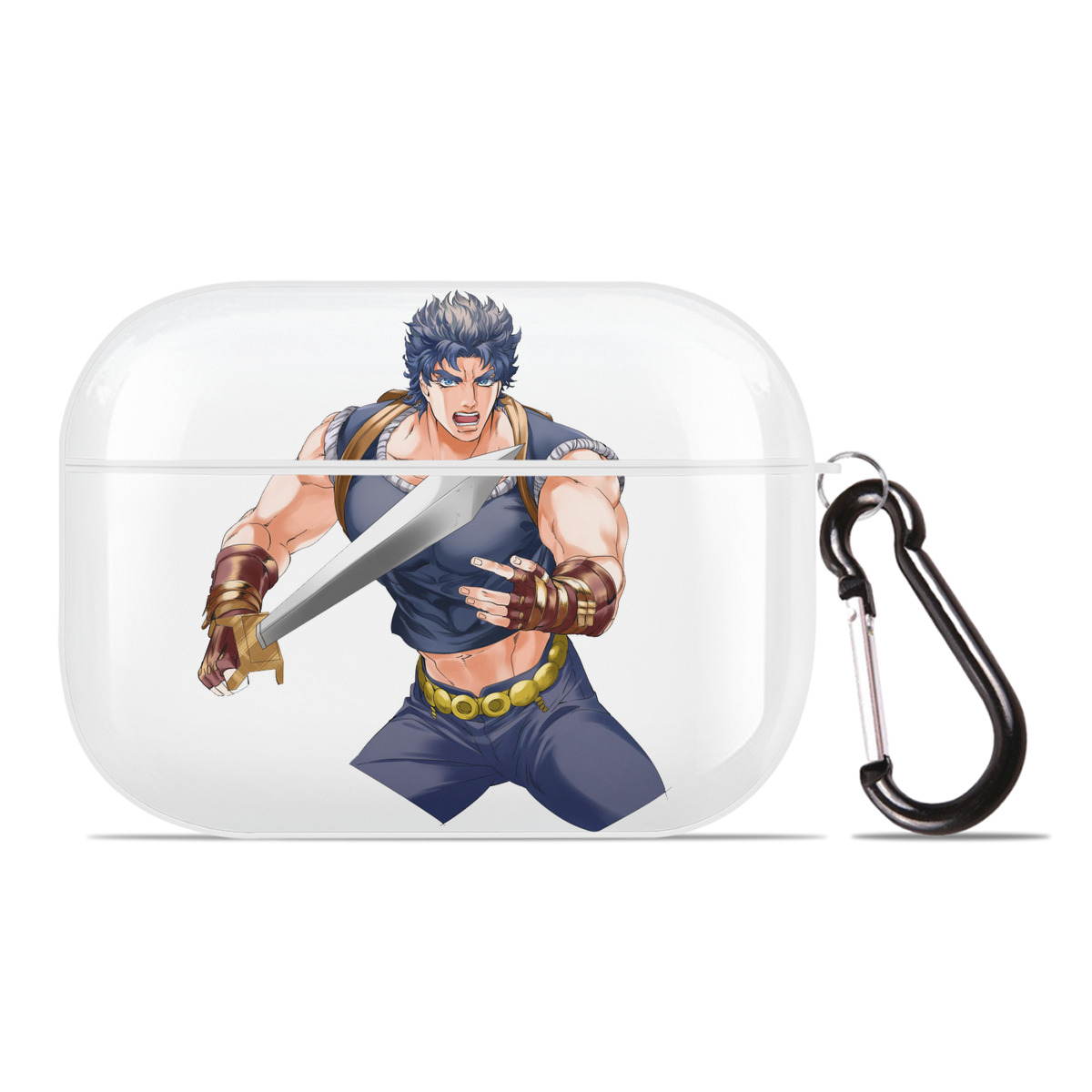 （画像用） ジョジョの奇妙な冒険 /ジョナサン?ジョースター JoJo's Bizarre Adventure Jonathan Joestar 【AirPods Pro用】ハードシェル保護ケース 耐衝撃・防指紋・カラビナ付き商品仕様