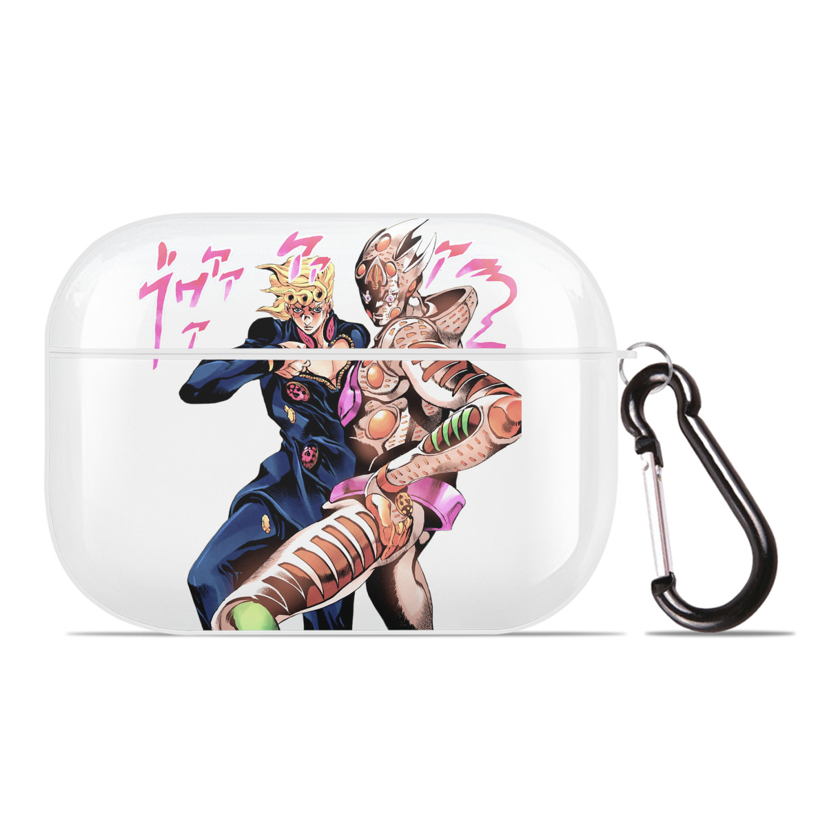 （画像用） ジョジョの奇妙な冒険 ジョルノ?ジョバァーナ JoJo's Bizarre Adventure Giorno Giovanna 【AirPods Pro用】ハードシェル保護ケース 耐衝撃・防指紋・カラビナ付き商品仕様