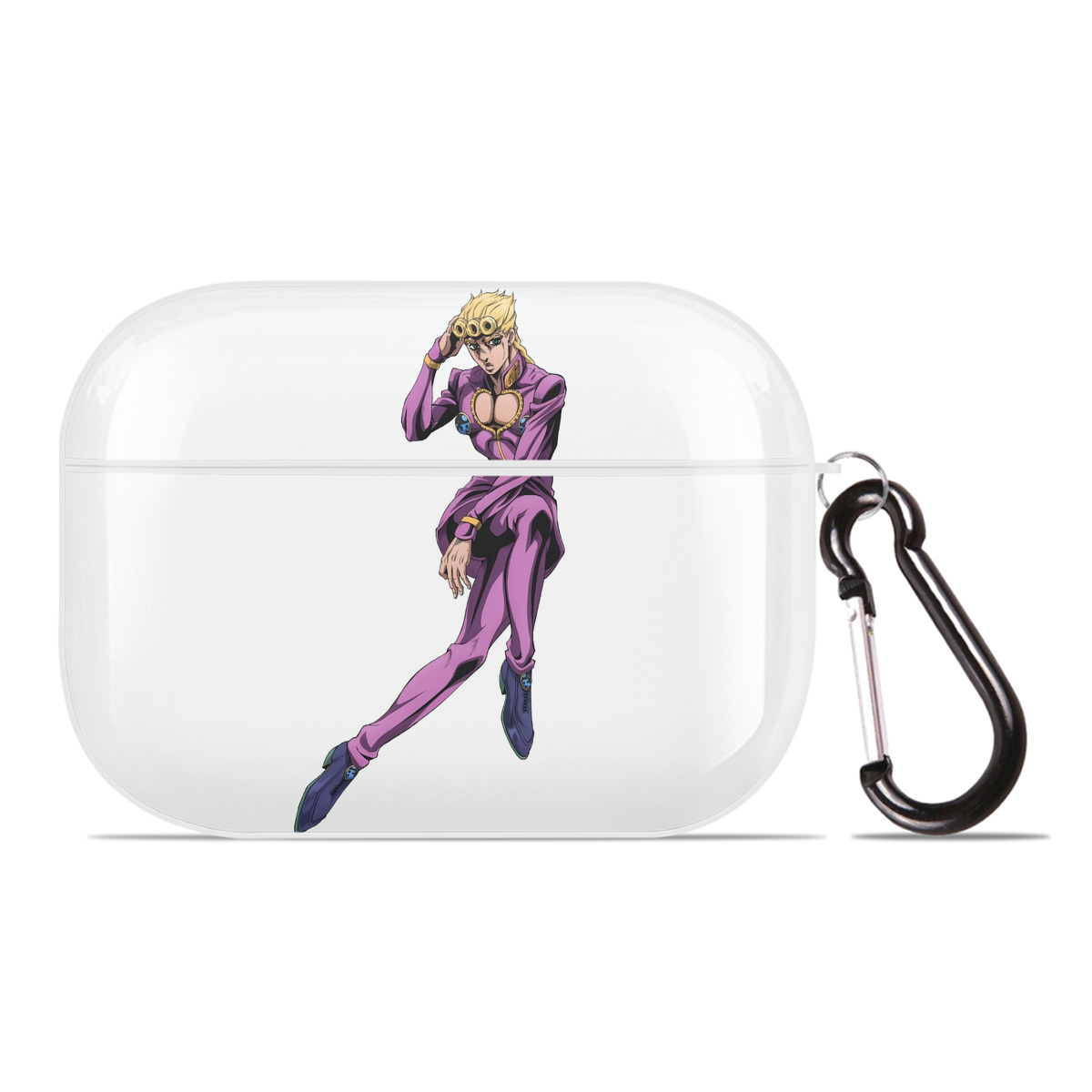 （画像用） ジョジョの奇妙な冒険 ジョルノ?ジョバァーナ JoJo's Bizarre Adventure Giorno Giovanna 【AirPods Pro用】ハードシェル保護ケース 耐衝撃・防指紋・カラビナ付き商品仕様