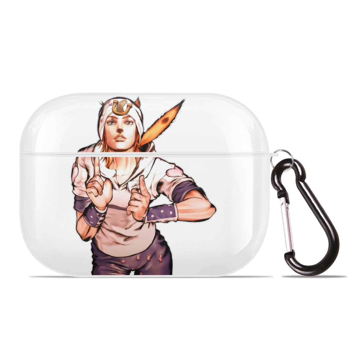 （画像用） ジョジョの奇妙な冒険 ジョナサン?ジョースター JoJo's Bizarre Adventure Jonathan Joestar 【AirPods Pro用】ハードシェル保護ケース 耐衝撃・防指紋・カラビナ付き商品仕様
