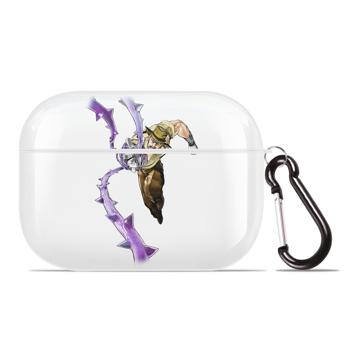 （画像用） ジョジョの奇妙な冒険 ジョセフ?ジョースター JoJo's Bizarre Adventure Joseph Joestar 【AirPods Pro用】ハードシェル保護ケース 耐衝撃・防指紋・カラビナ付き商品仕様